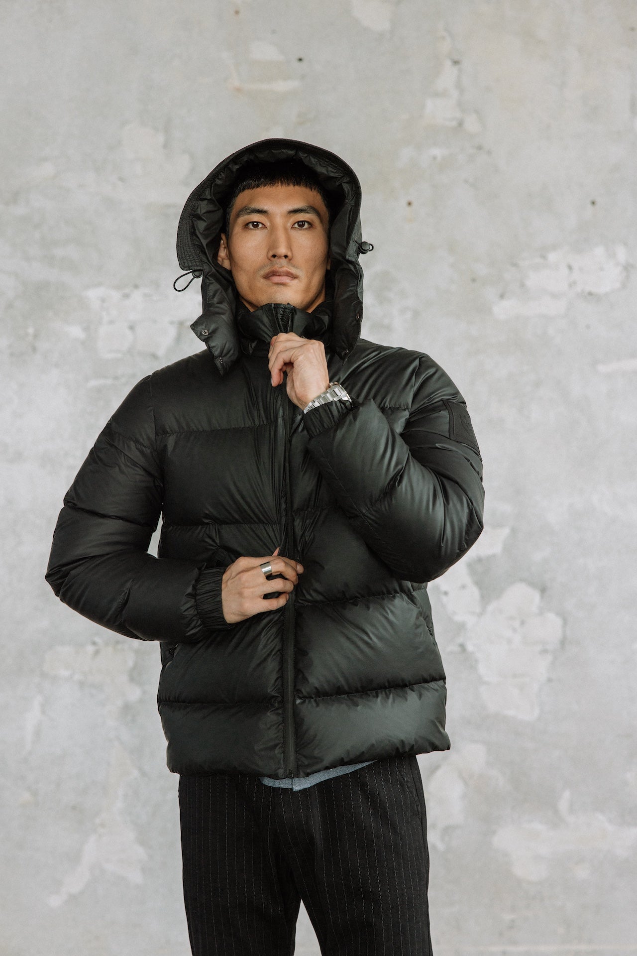 Doudoune à capuche Homme Conor Nylon black | Freeman T. Porter