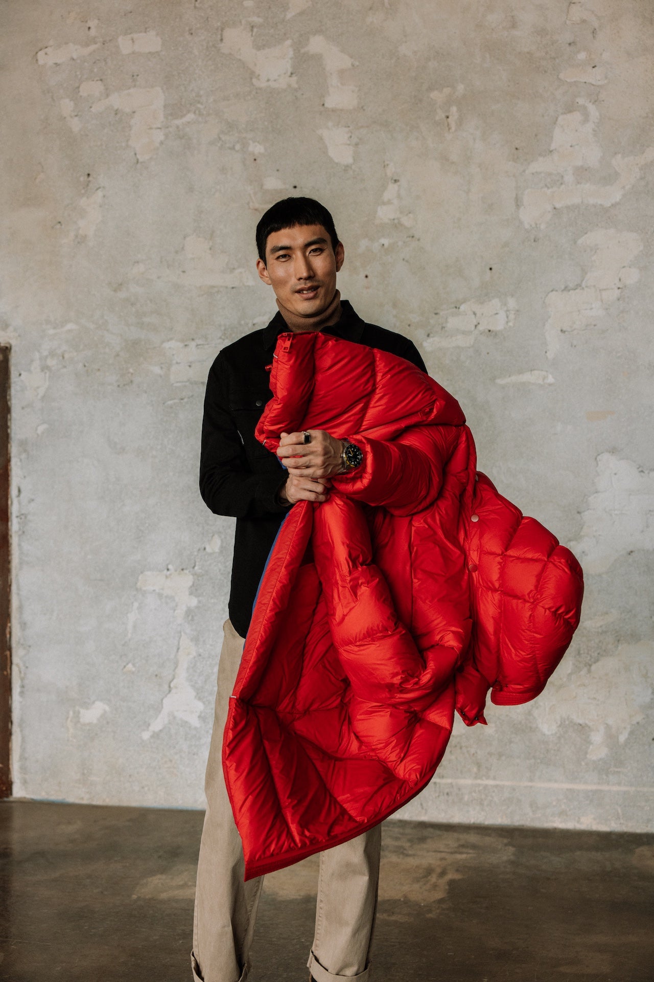 Doudoune à capuche Homme Conor Nylon chinese red | Freeman T. Porter