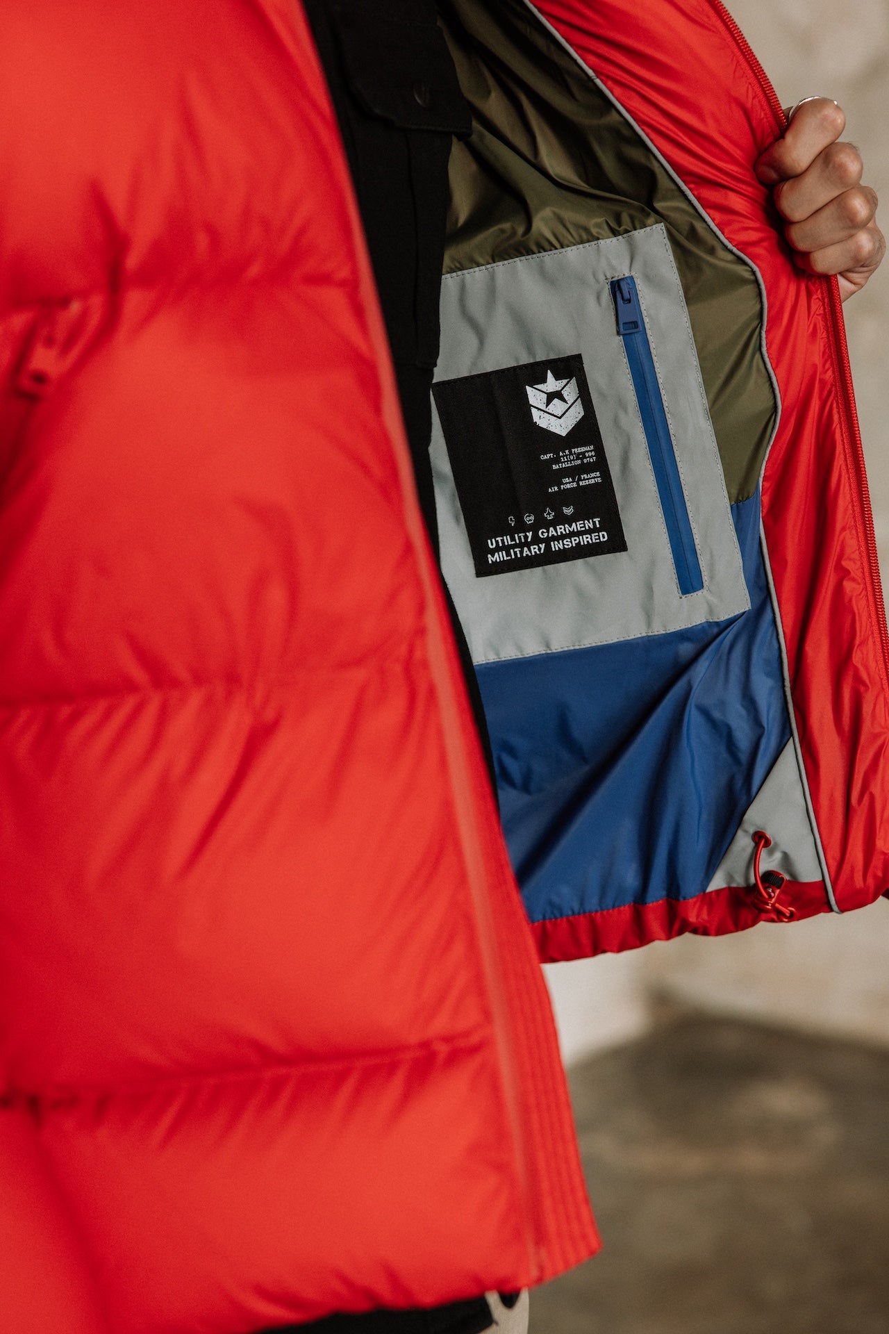 Doudoune à capuche Homme Conor Nylon chinese red | Freeman T. Porter