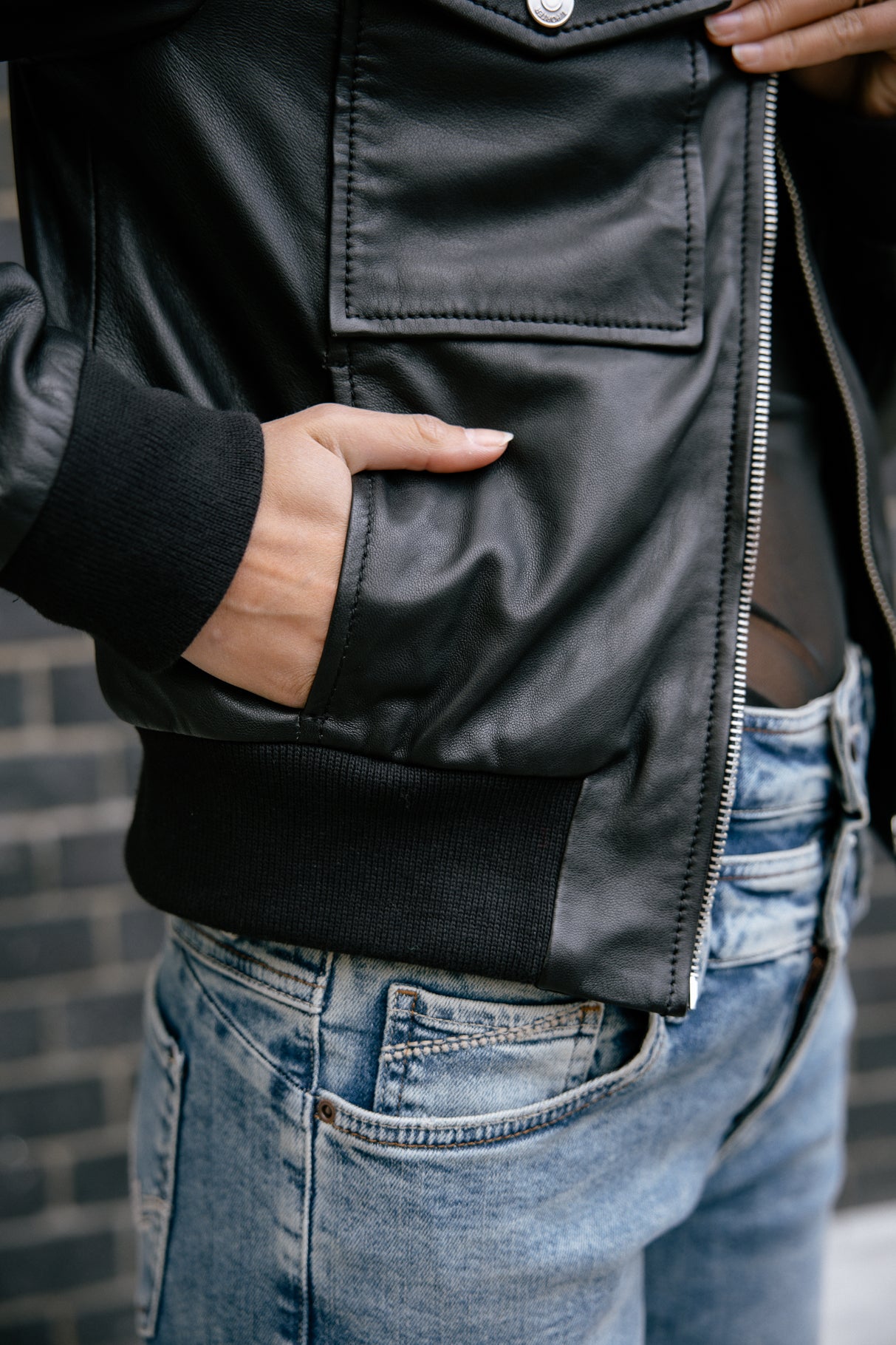 Teddy en cuir Femme Virgy Cuir black | Freeman T. Porter