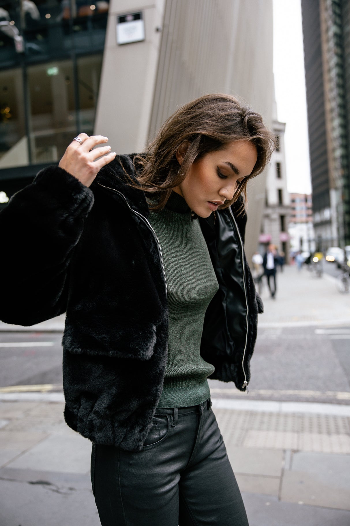 Veste fourrée Woman Solly Fur black | Freeman T. Porter
