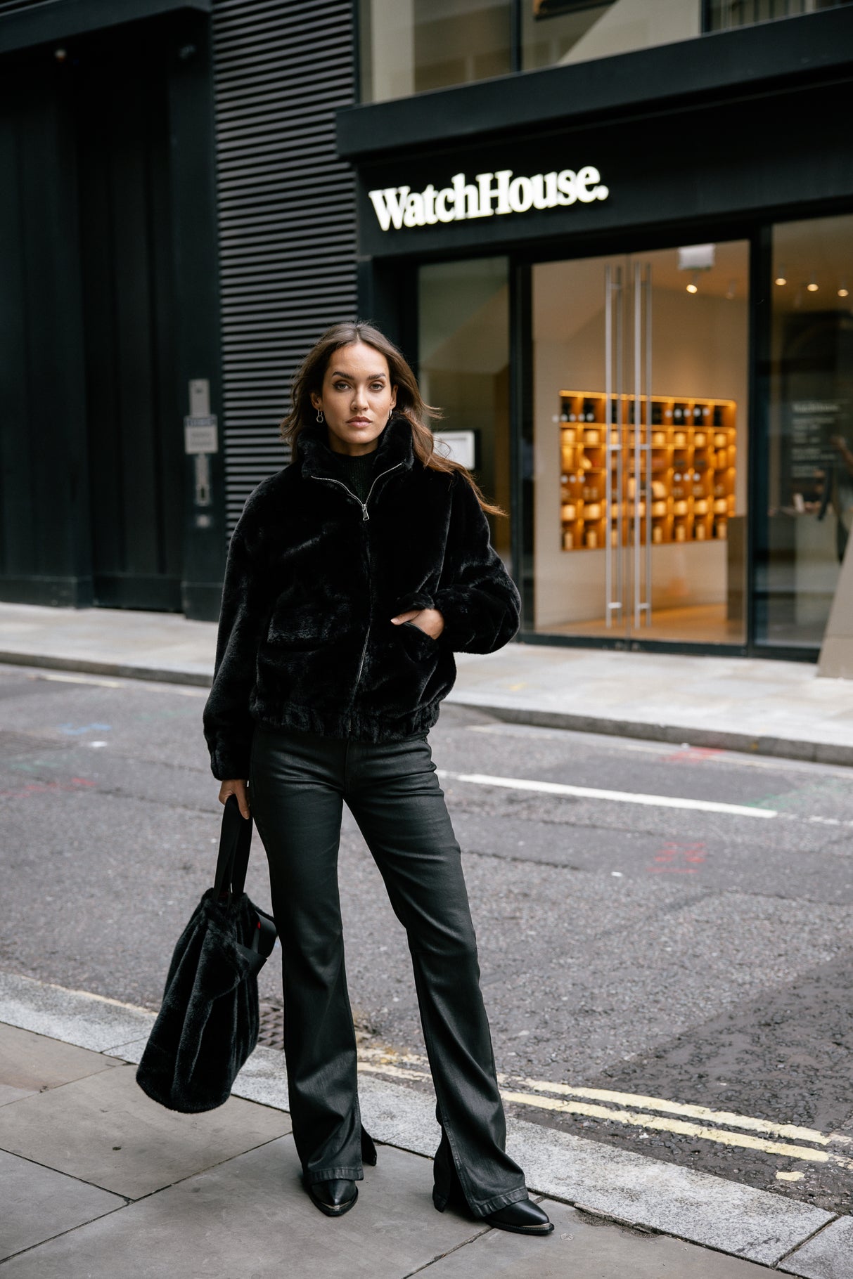 Veste fourrée Woman Solly Fur black | Freeman T. Porter