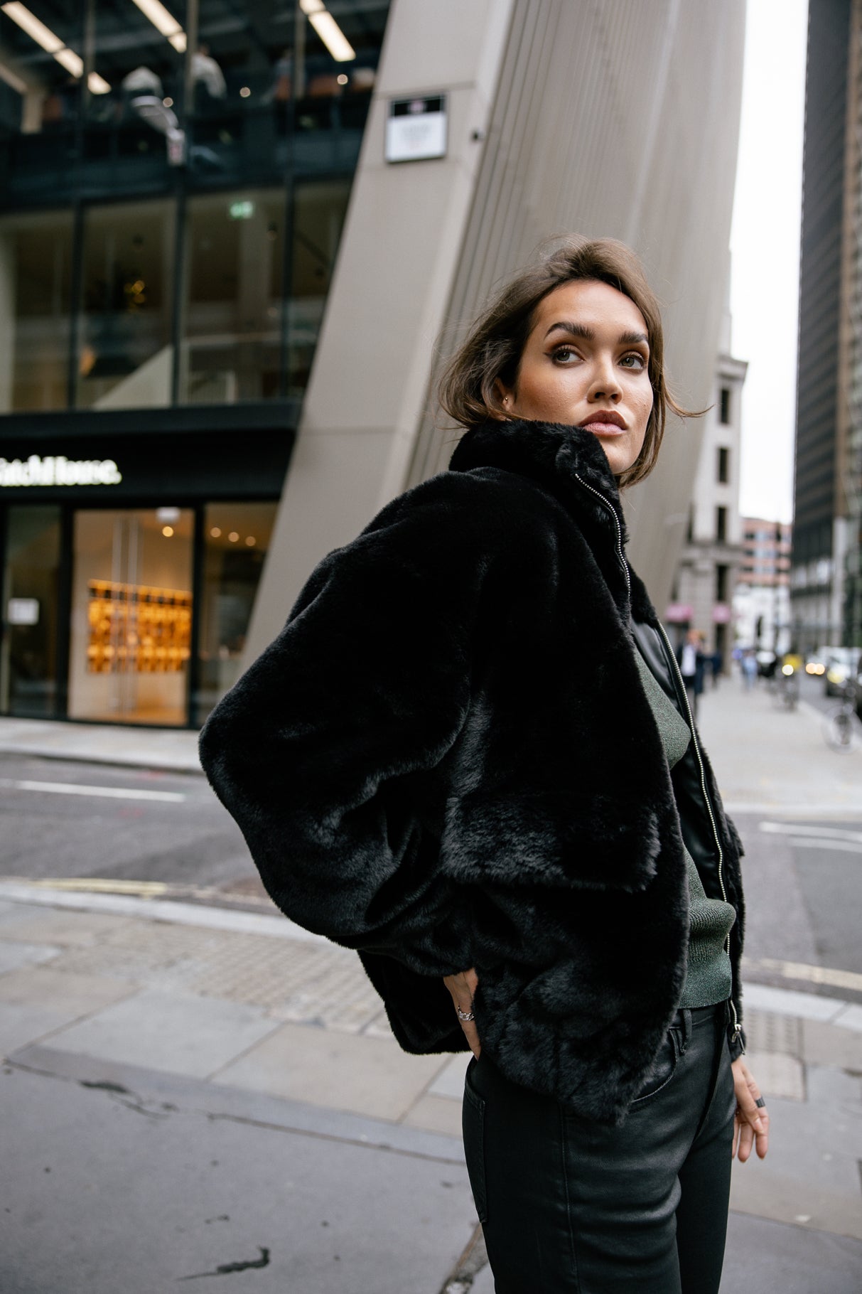 Veste fourrée Woman Solly Fur black | Freeman T. Porter