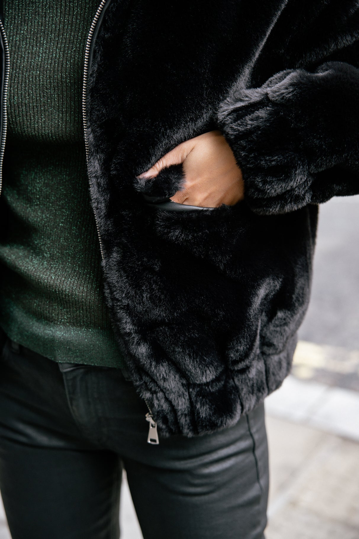Veste fourrée Woman Solly Fur black | Freeman T. Porter