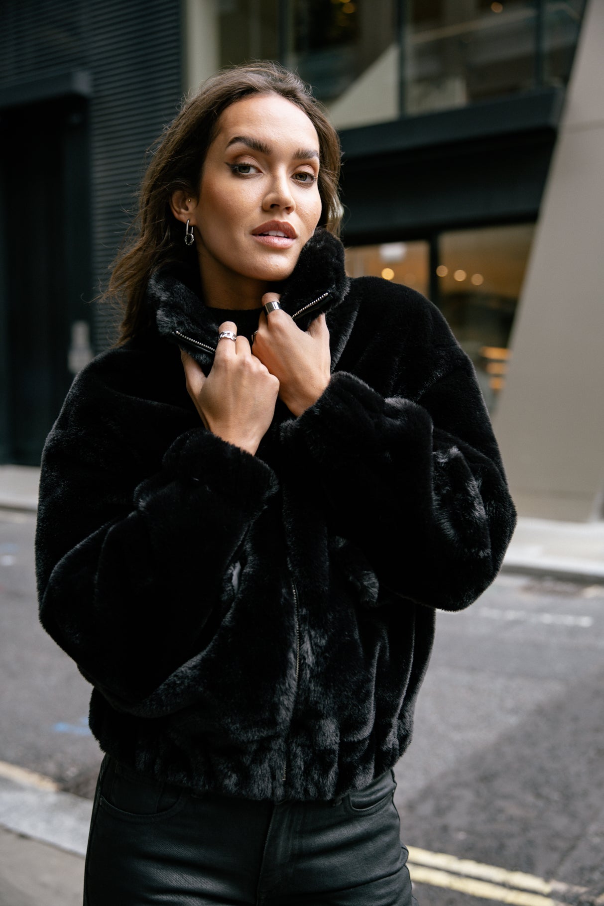 Veste fourrée Woman Solly Fur black | Freeman T. Porter