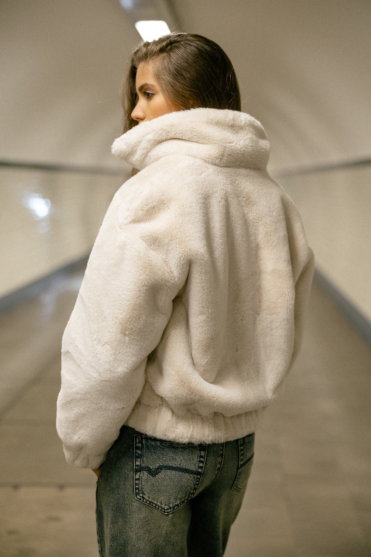 Veste en fausse fourrure Femme Solly Fur whitecap gray | Freeman T. Porter