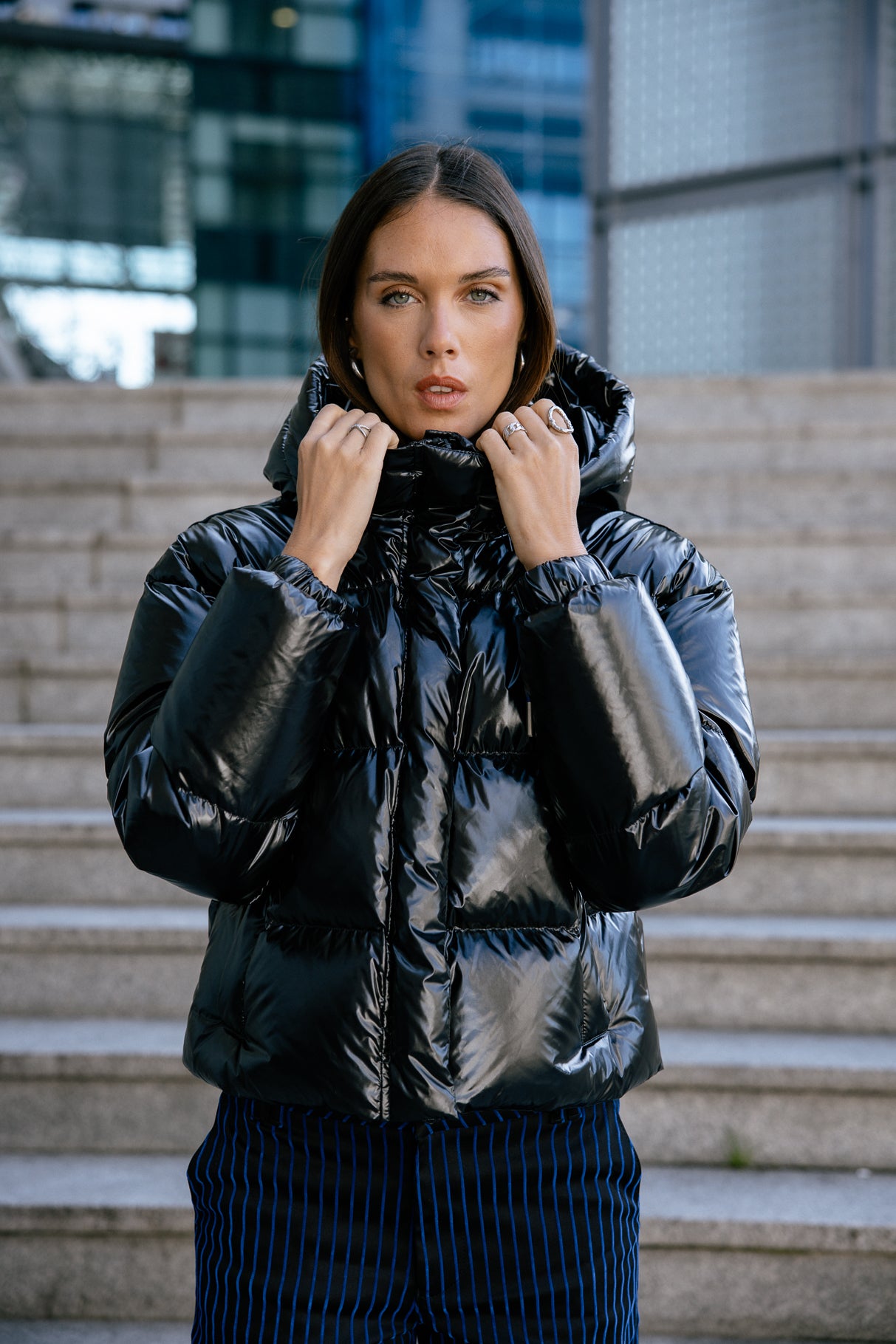 Doudoune courte Frau Vardia Puff black | Freeman T. Porter