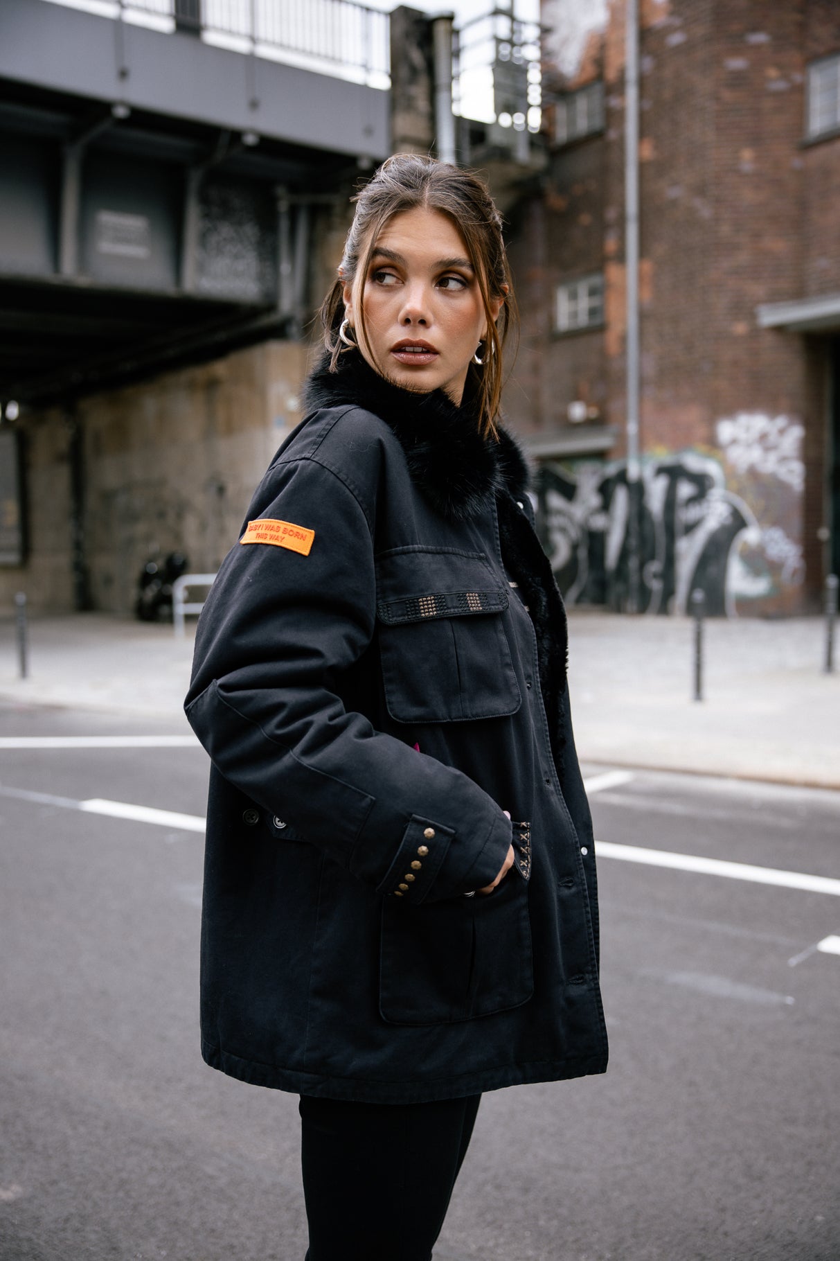 Parka à patch Femme Vatilie Patches black | Freeman T. Porter
