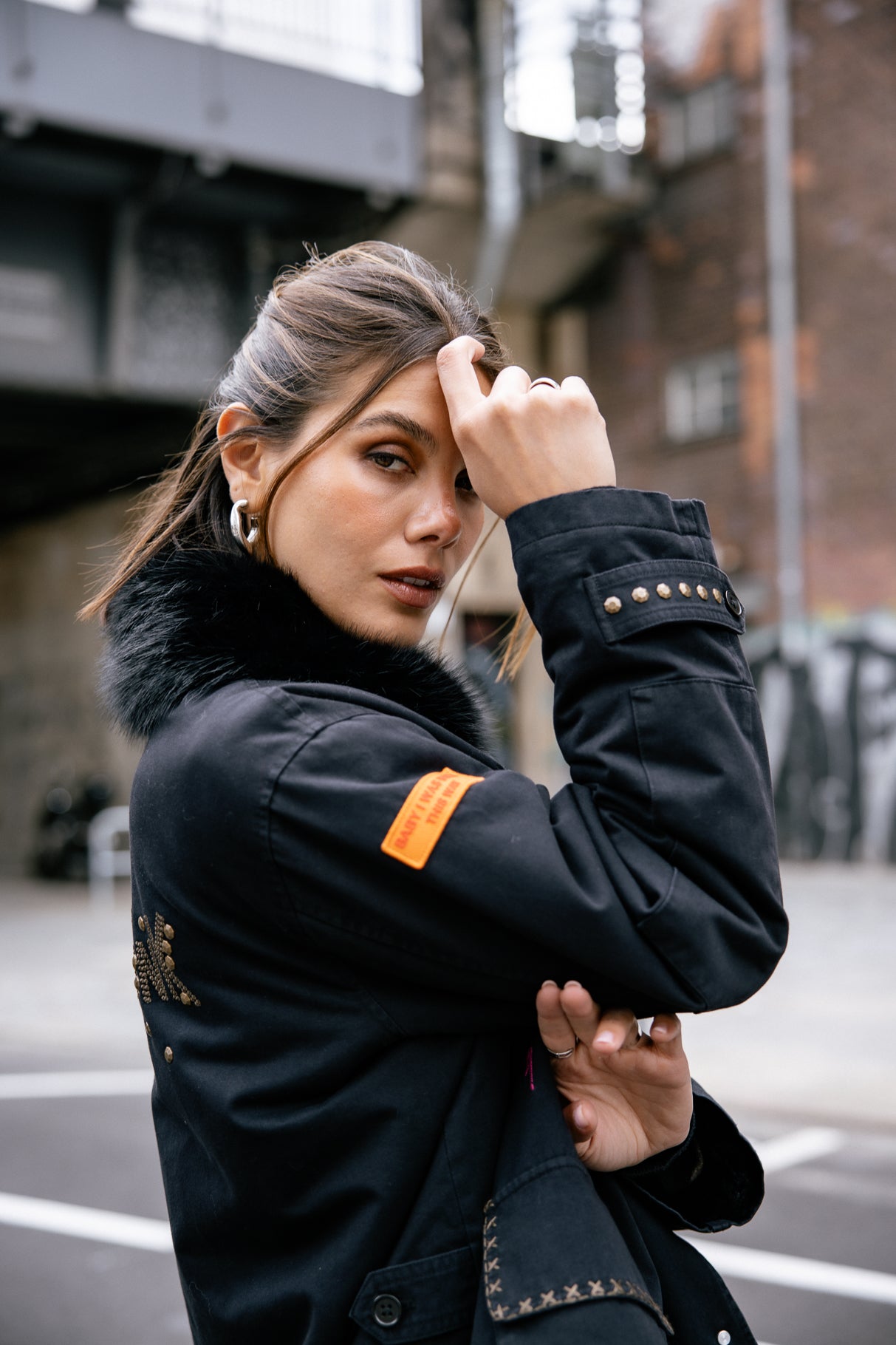 Parka à patch Femme Vatilie Patches black | Freeman T. Porter
