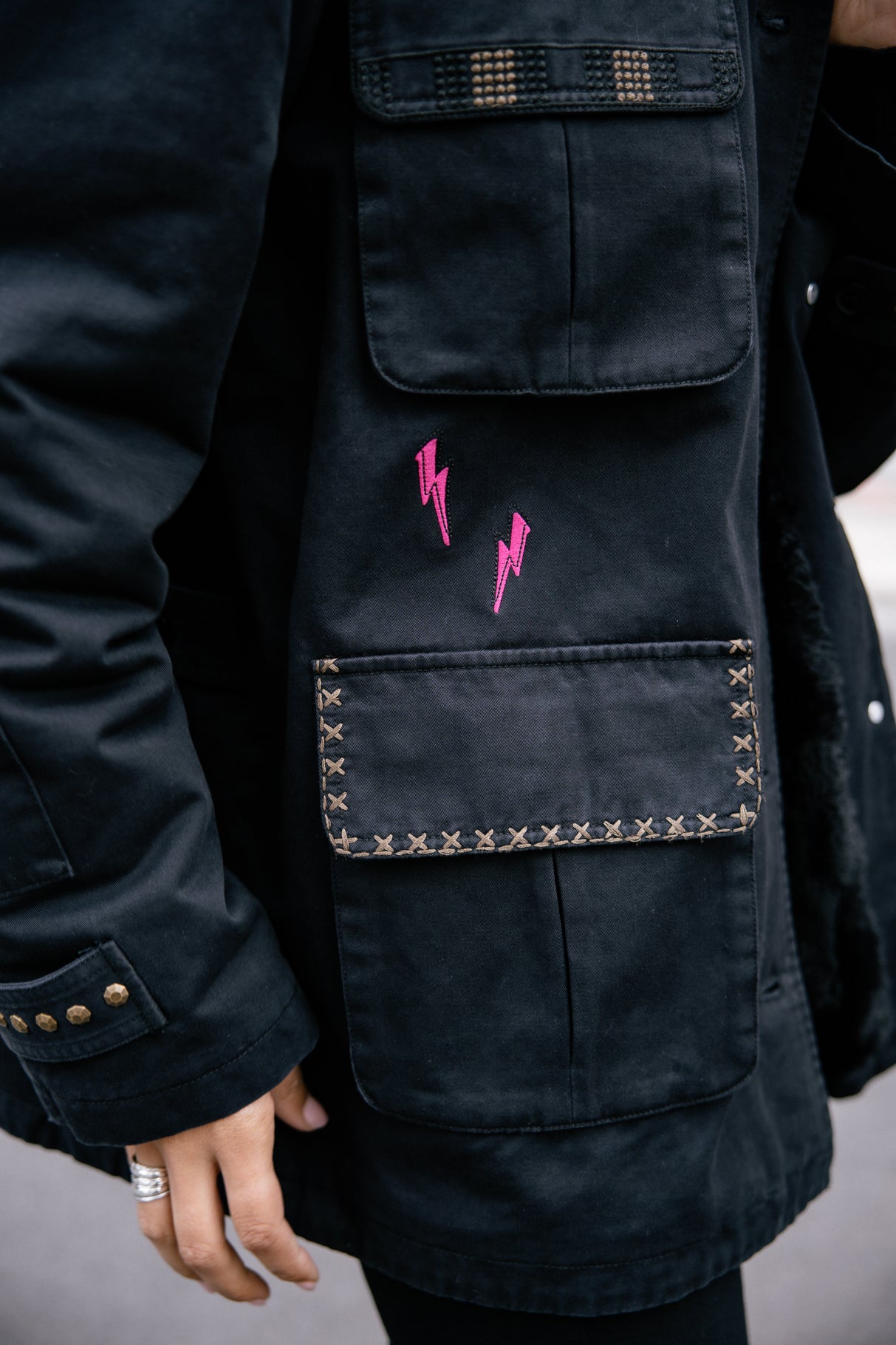 Parka à patch Femme Vatilie Patches black | Freeman T. Porter