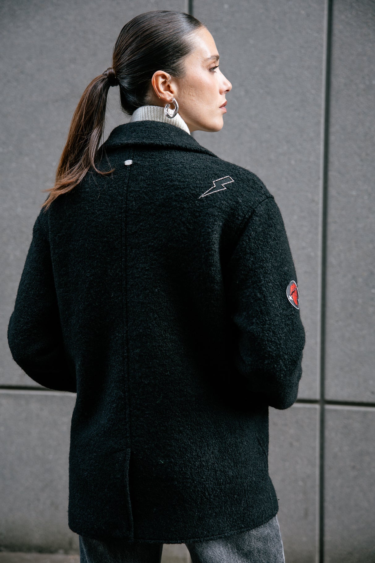 Blazer rock Femme Moly Boiled Grunge black | Freeman T. Porter