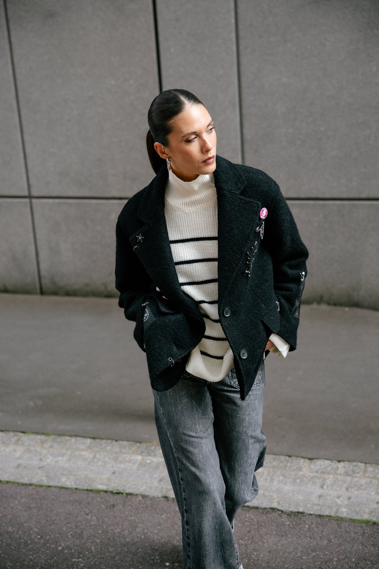 Blazer rock Femme Moly Boiled Grunge black | Freeman T. Porter