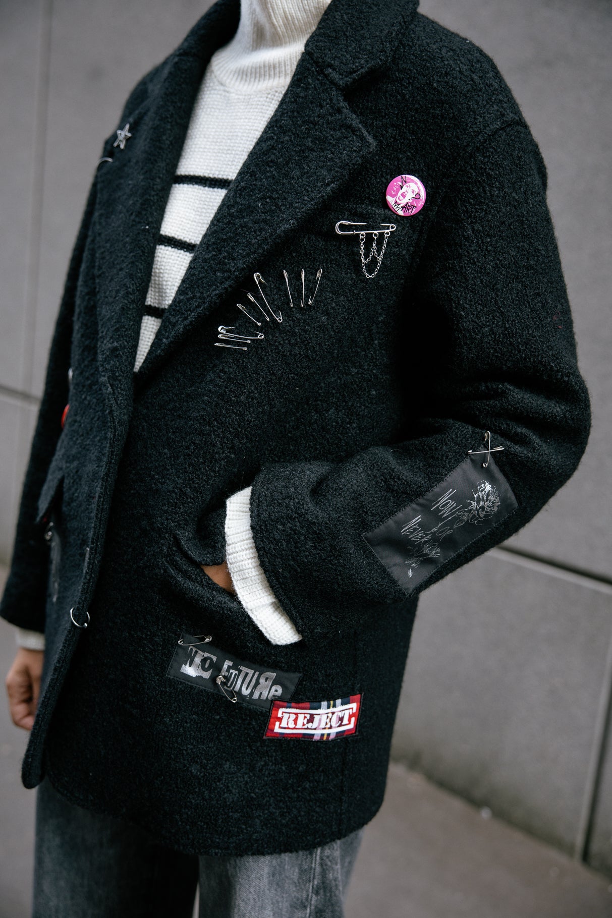 Blazer rock Femme Moly Boiled Grunge black | Freeman T. Porter