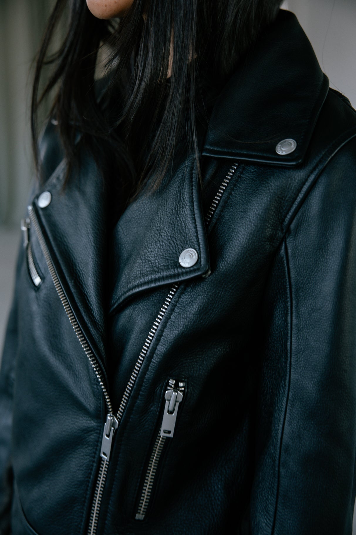 Veste en cuir Femme Kenny Cuir black | Freeman T. Porter