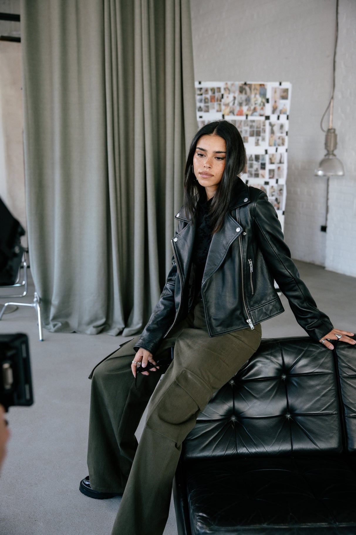Veste en cuir Femme Kenny Cuir black | Freeman T. Porter