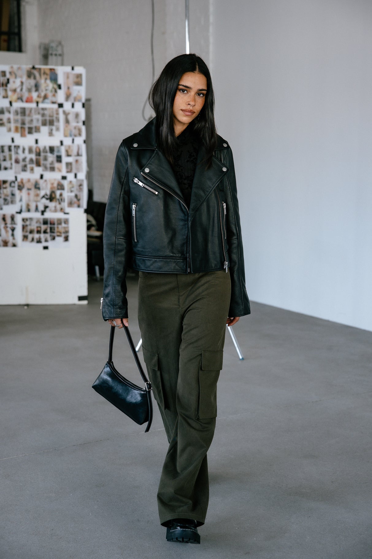 Veste en cuir Femme Kenny Cuir black | Freeman T. Porter