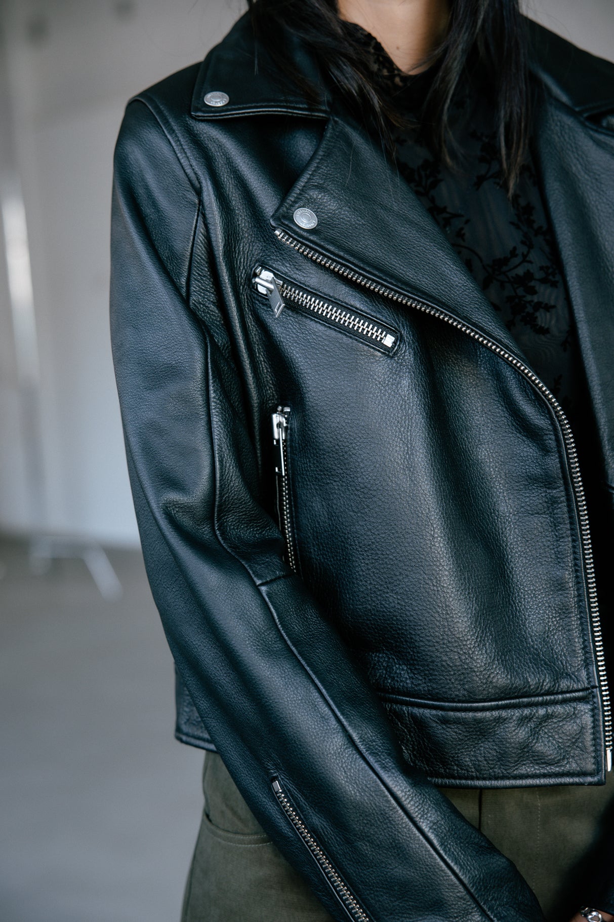 Veste en cuir Femme Kenny Cuir black | Freeman T. Porter