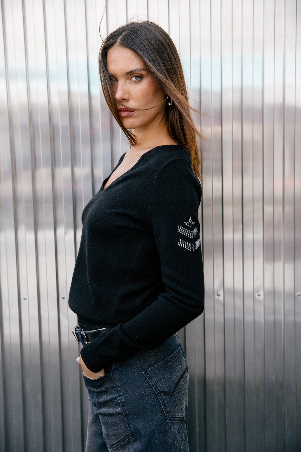 Pull laine & cachemire Femme Preem Cashmere black | Freeman T. Porter