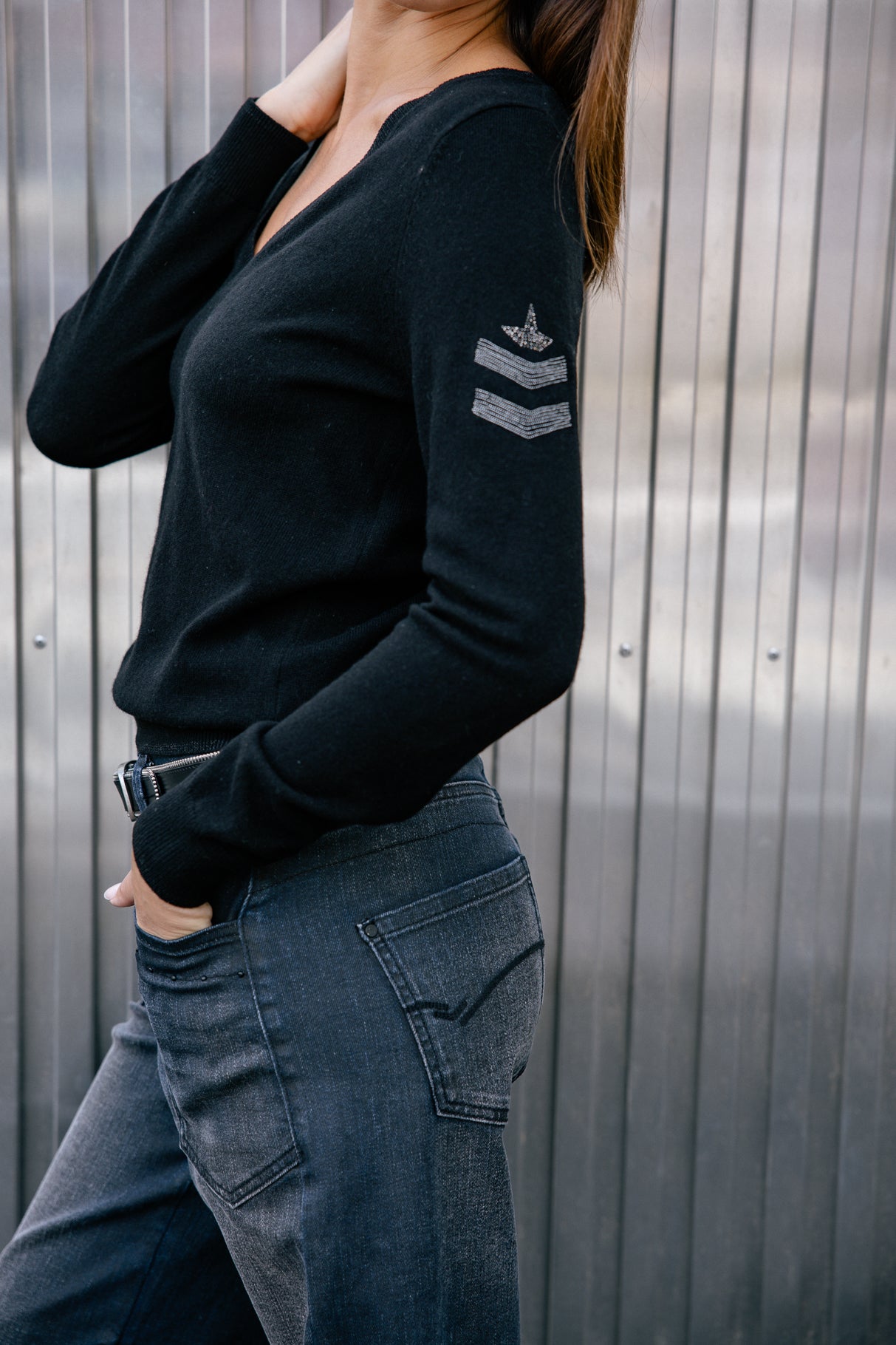 Pull laine & cachemire Femme Preem Cashmere black | Freeman T. Porter
