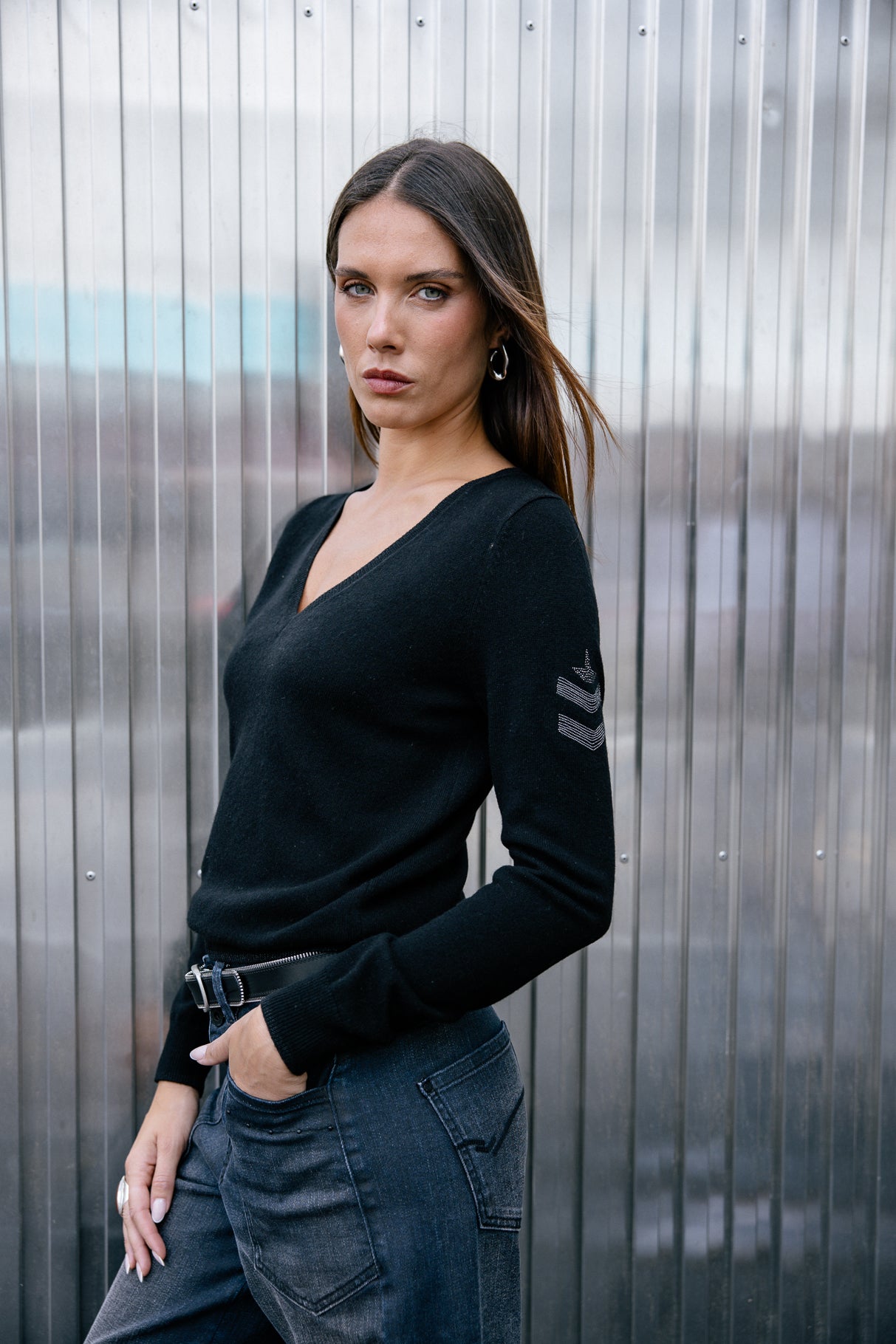 Pull laine & cachemire Femme Preem Cashmere black | Freeman T. Porter