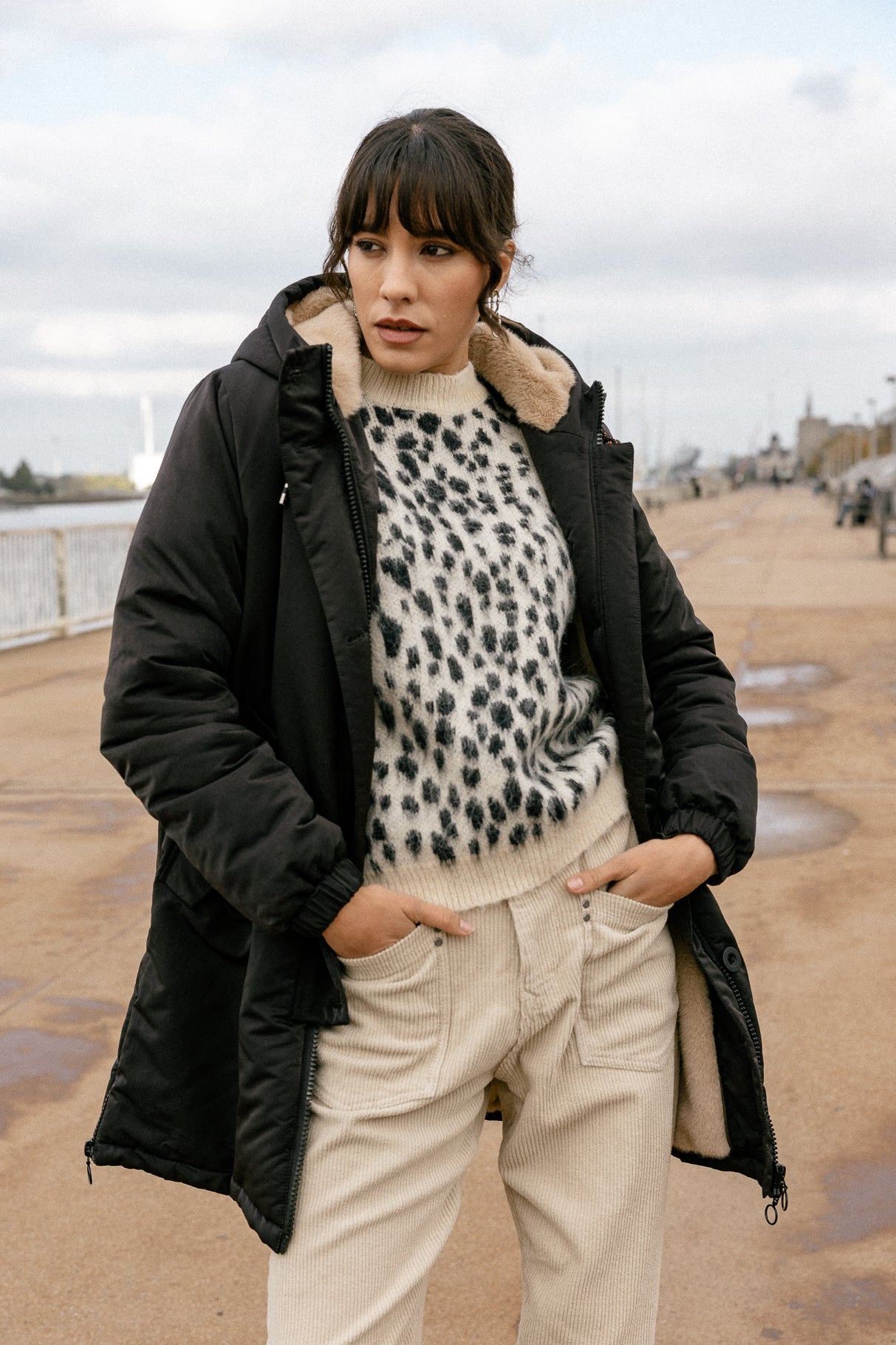 Parka zippée Femme Bailee Fur black | Freeman T. Porter