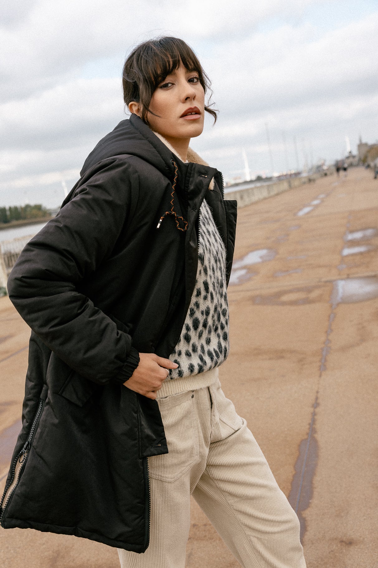 Parka zippée Femme Bailee Fur black | Freeman T. Porter