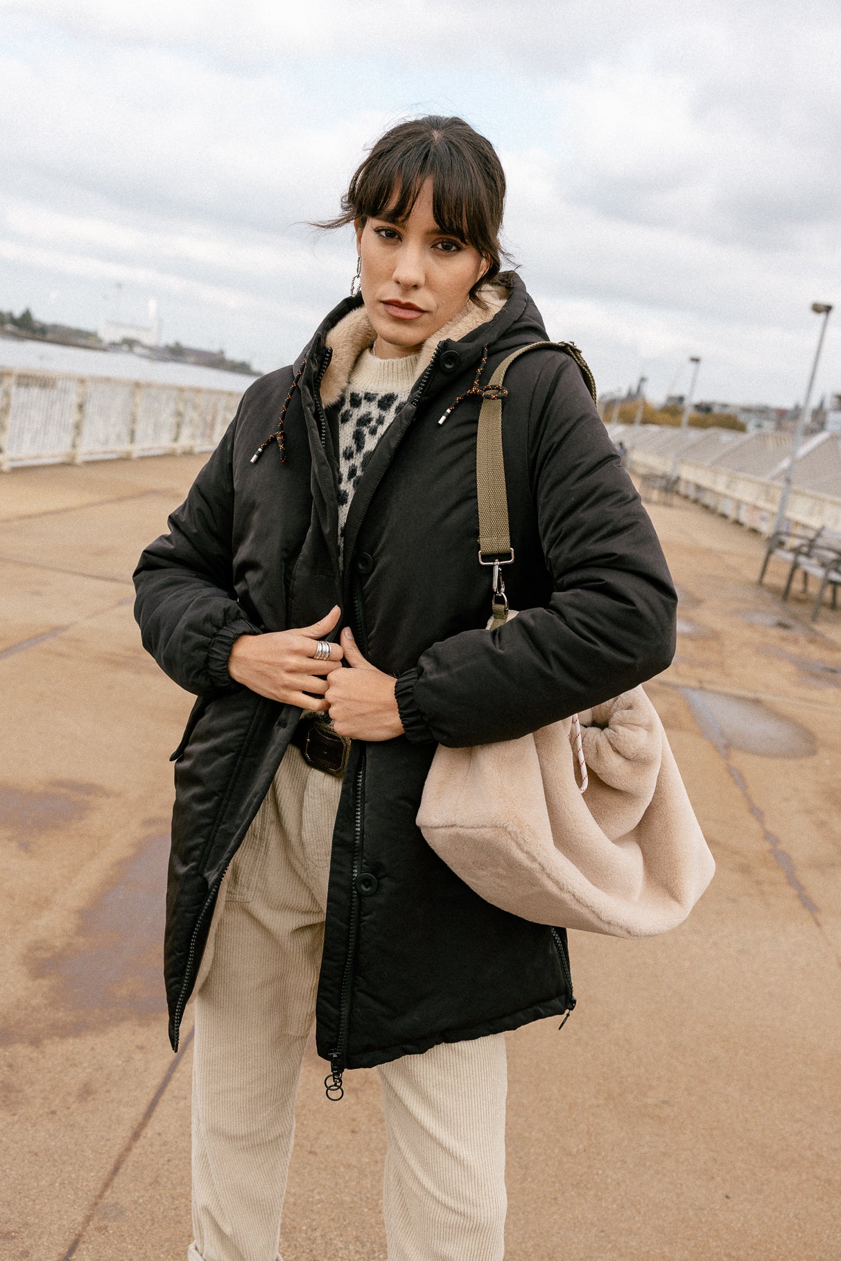 Parka zippée Femme Bailee Fur black | Freeman T. Porter