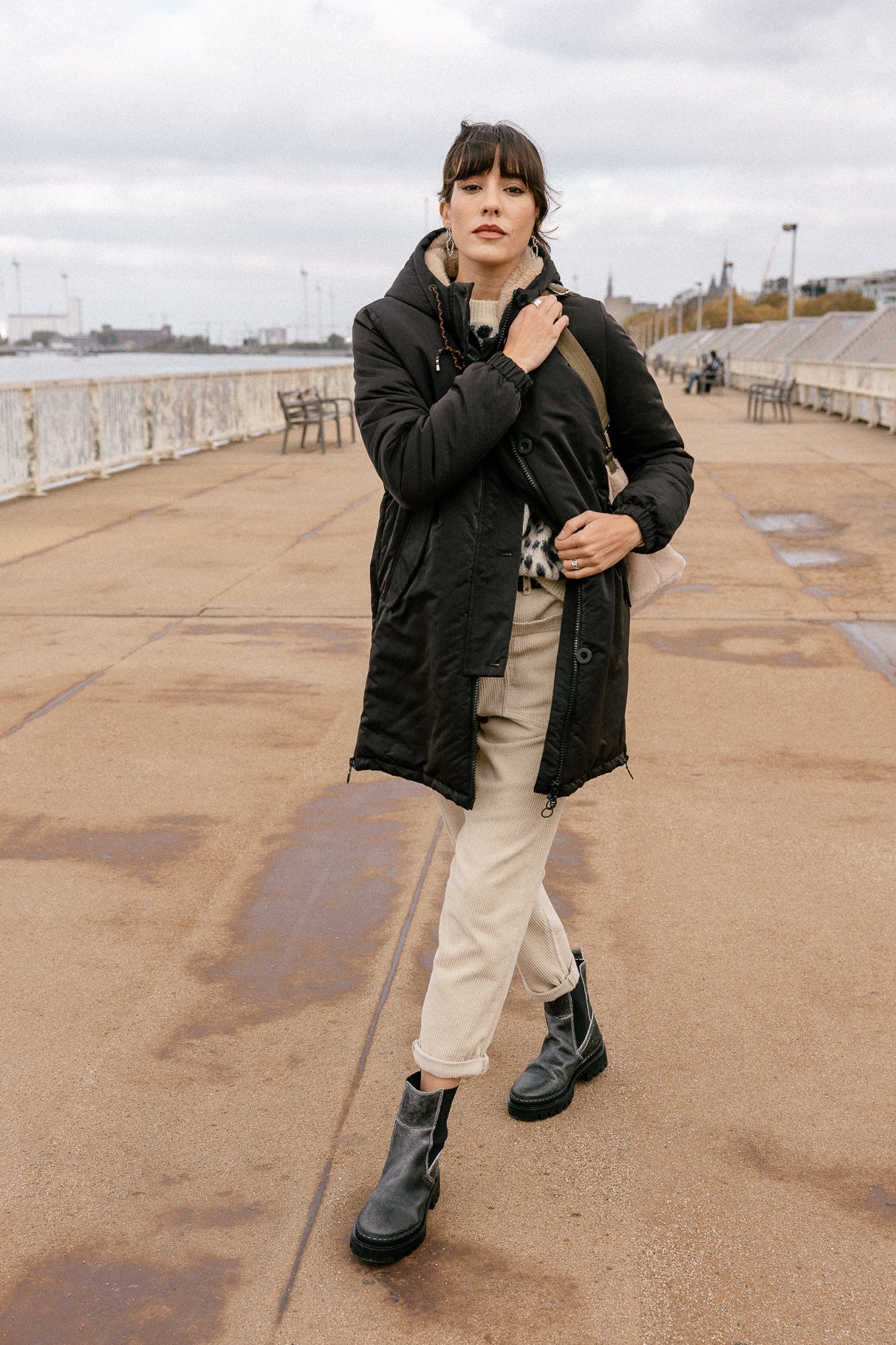 Parka zippée Femme Bailee Fur black | Freeman T. Porter