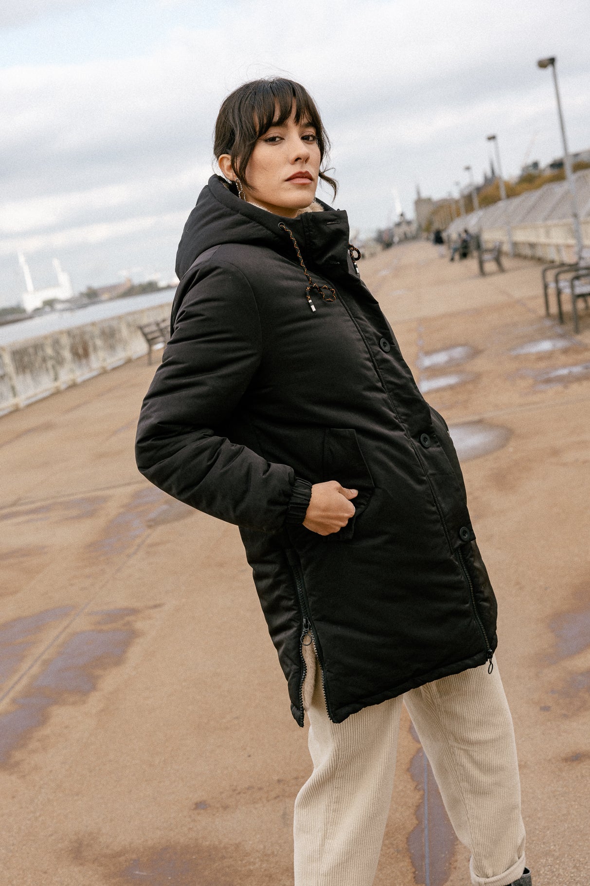 Parka zippée Femme Bailee Fur black | Freeman T. Porter