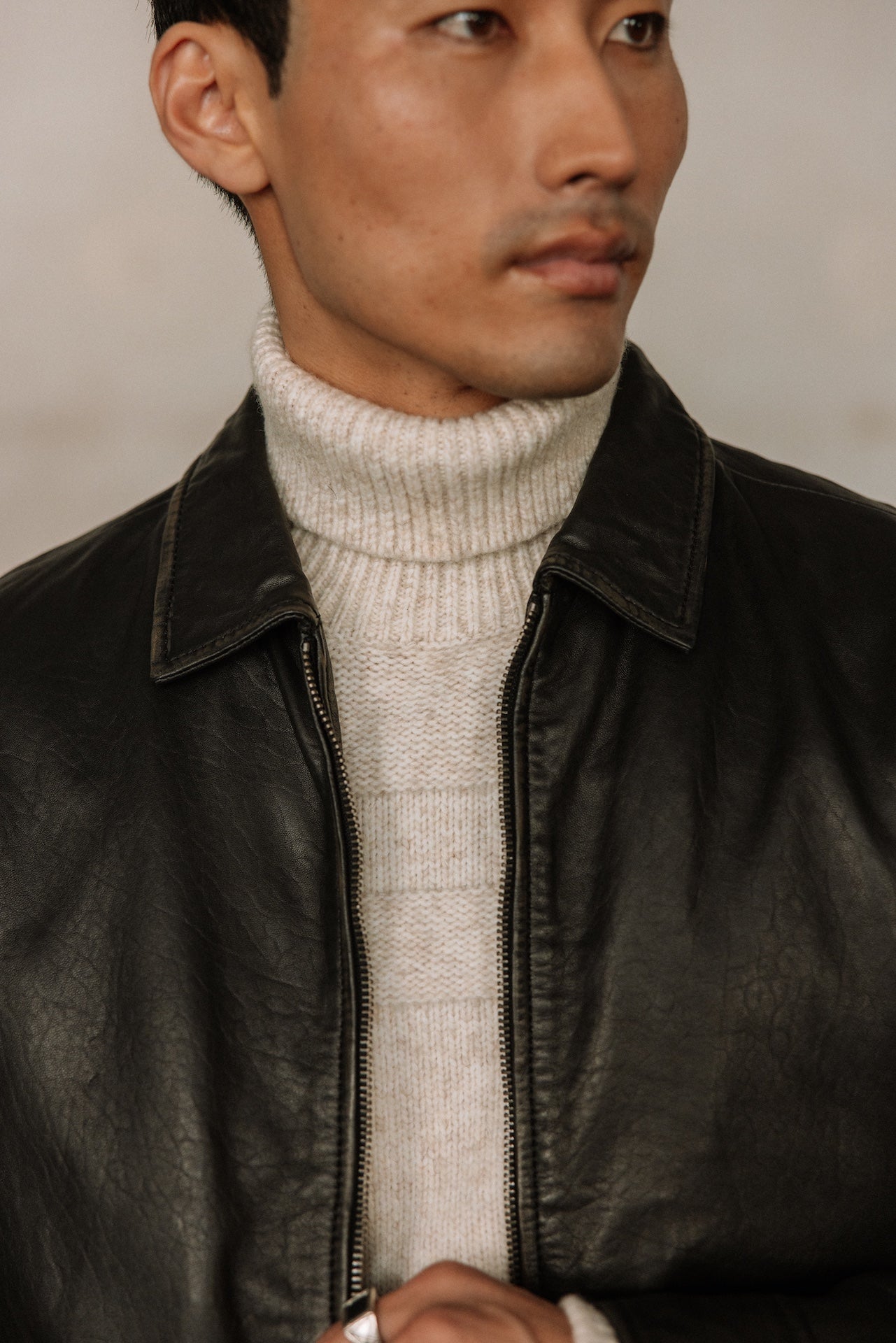 Blouson en cuir Homme Spencer Sheep Vintage brown | Freeman T. Porter