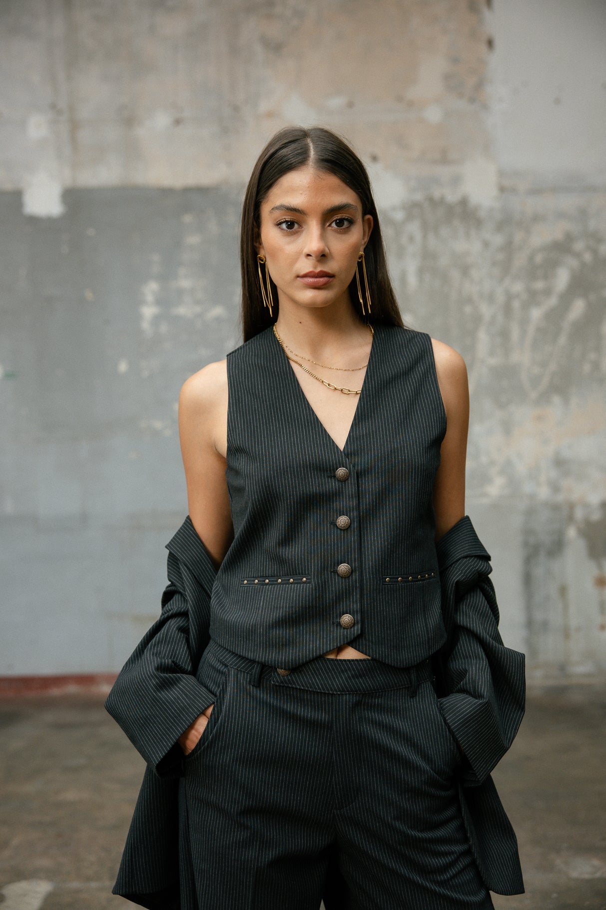 Gilet ample Woman Sofia Oficina black iris | Freeman T. Porter