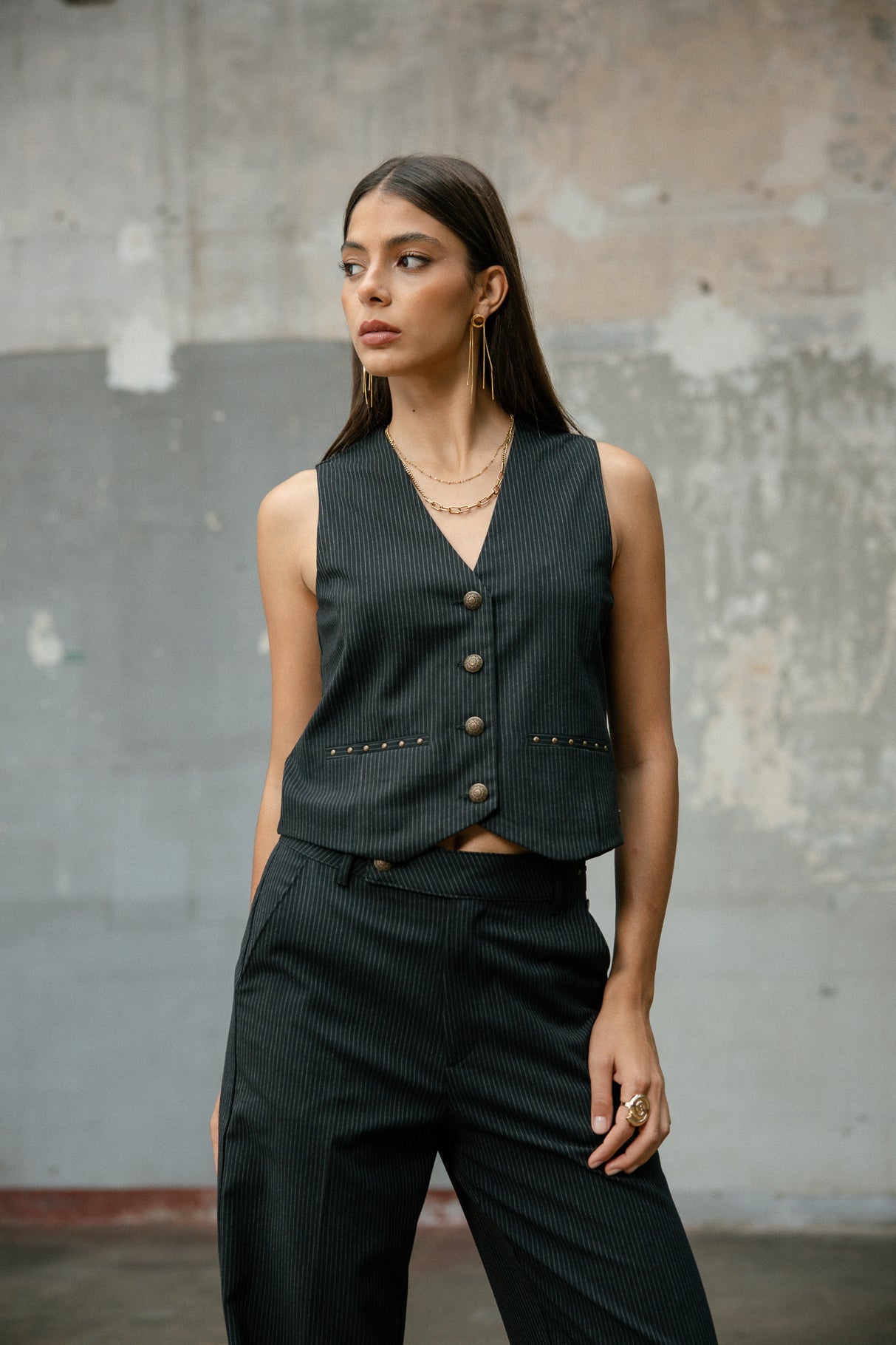 Gilet ample Woman Sofia Oficina black iris | Freeman T. Porter