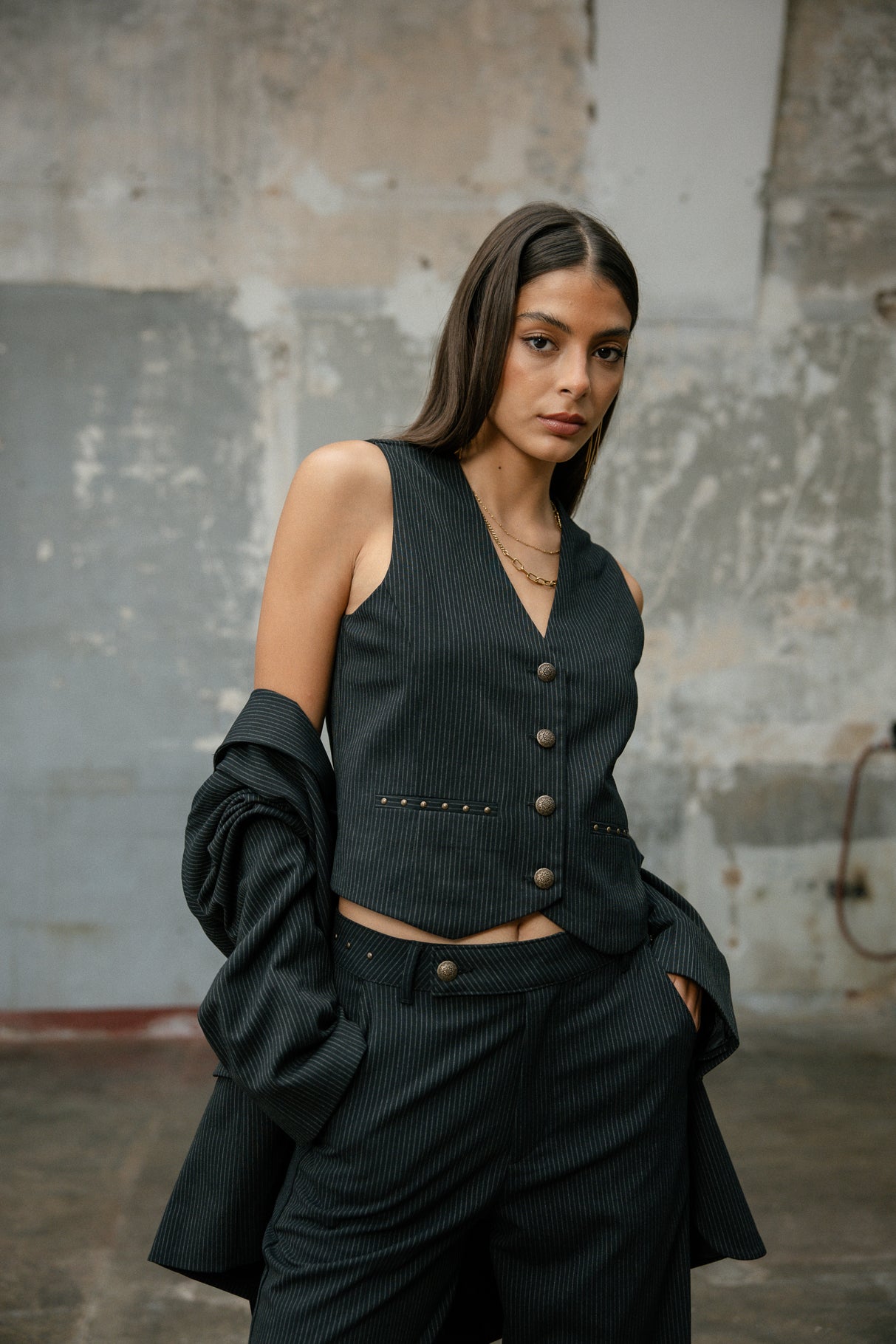 Gilet ample Woman Sofia Oficina black iris | Freeman T. Porter