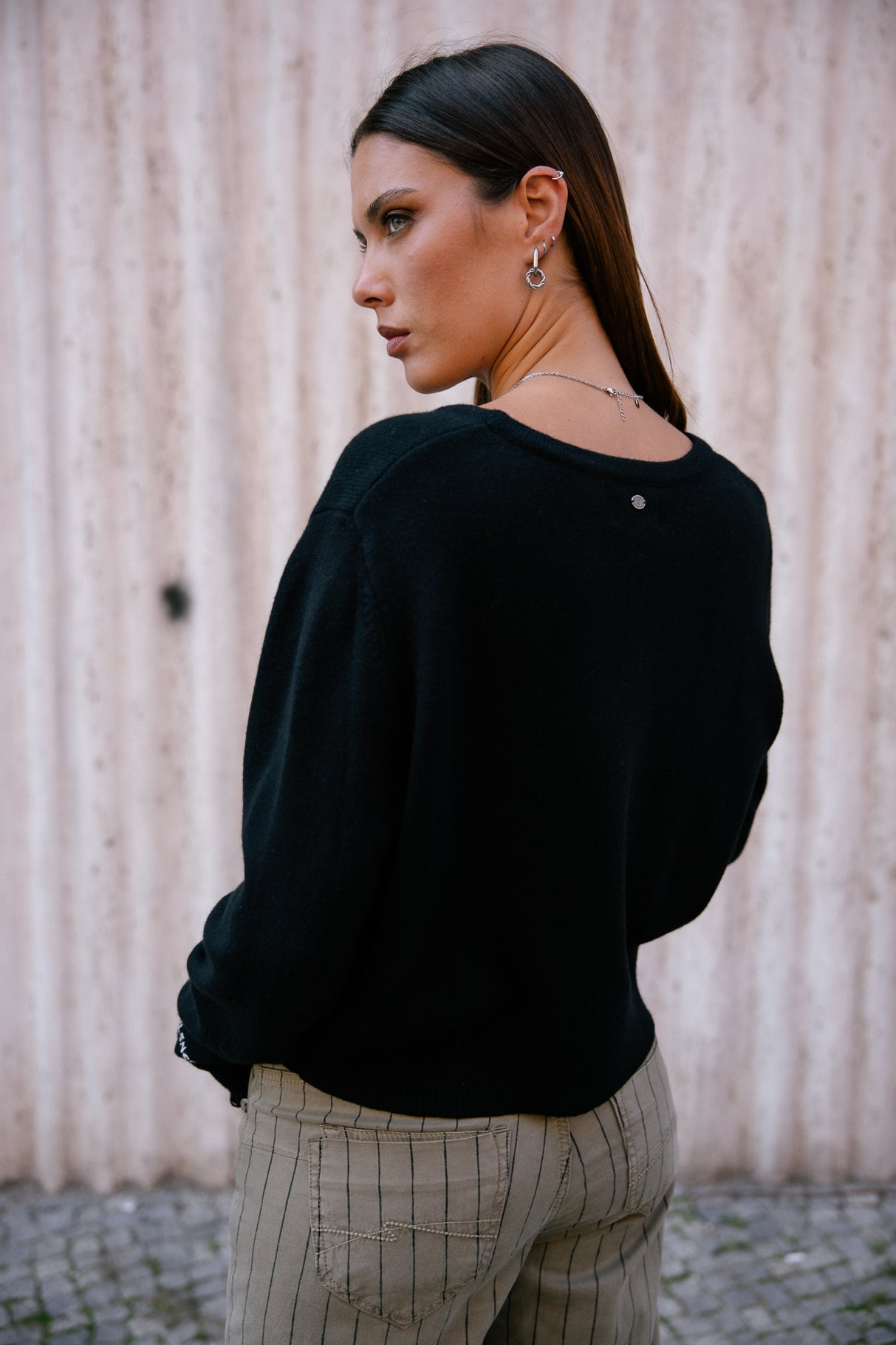 Pull avec broderies fantaisies Woman Parel black | Freeman T. Porter