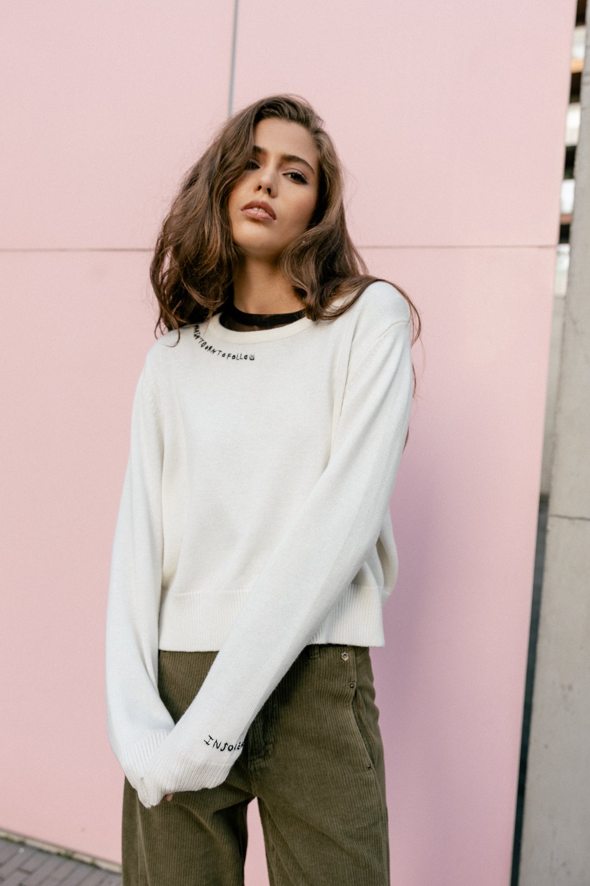 Pull avec broderies fantaisies Femme Parel ecru | Freeman T. Porter