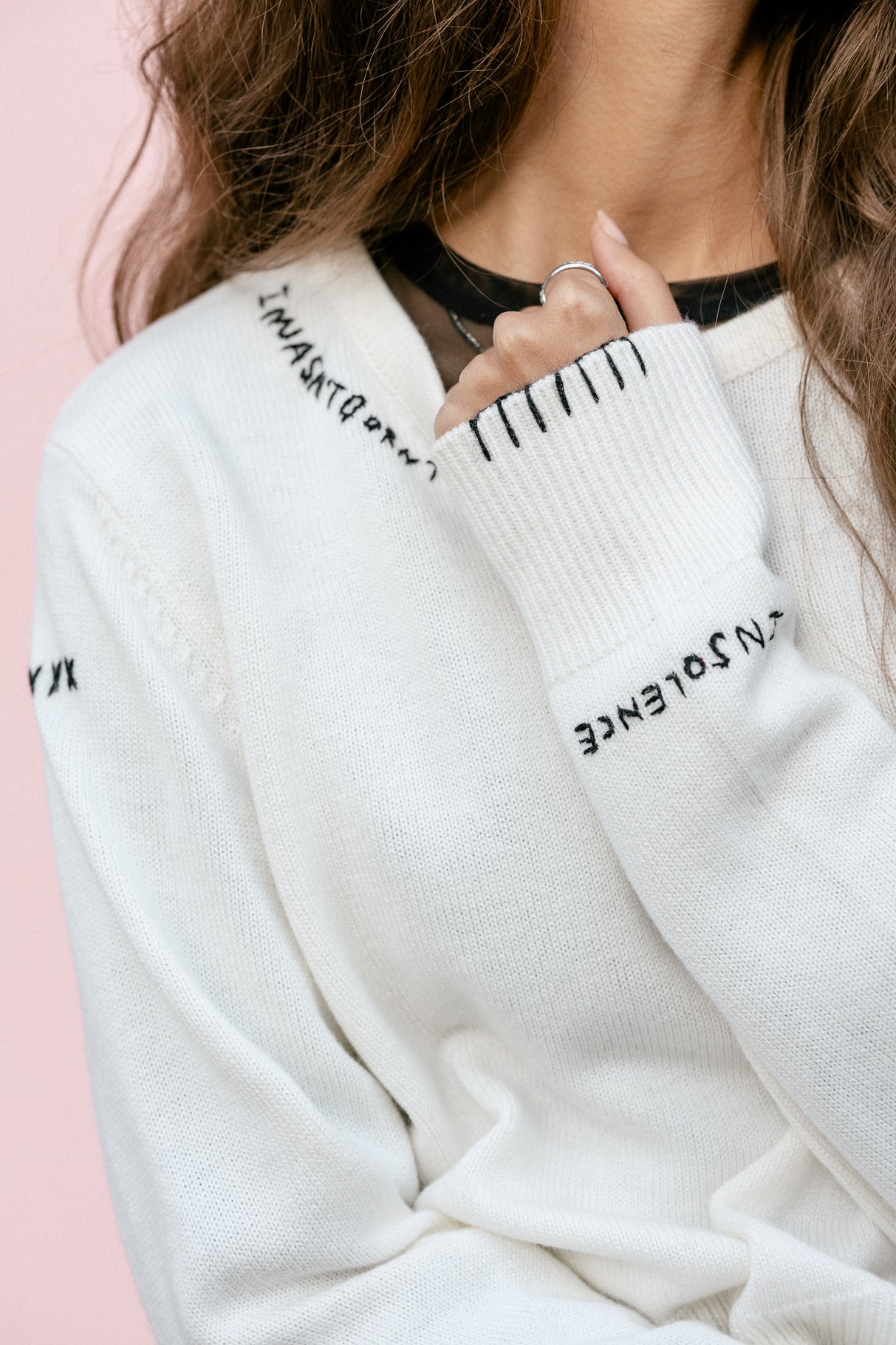 Pull avec broderies fantaisies Femme Parel ecru | Freeman T. Porter