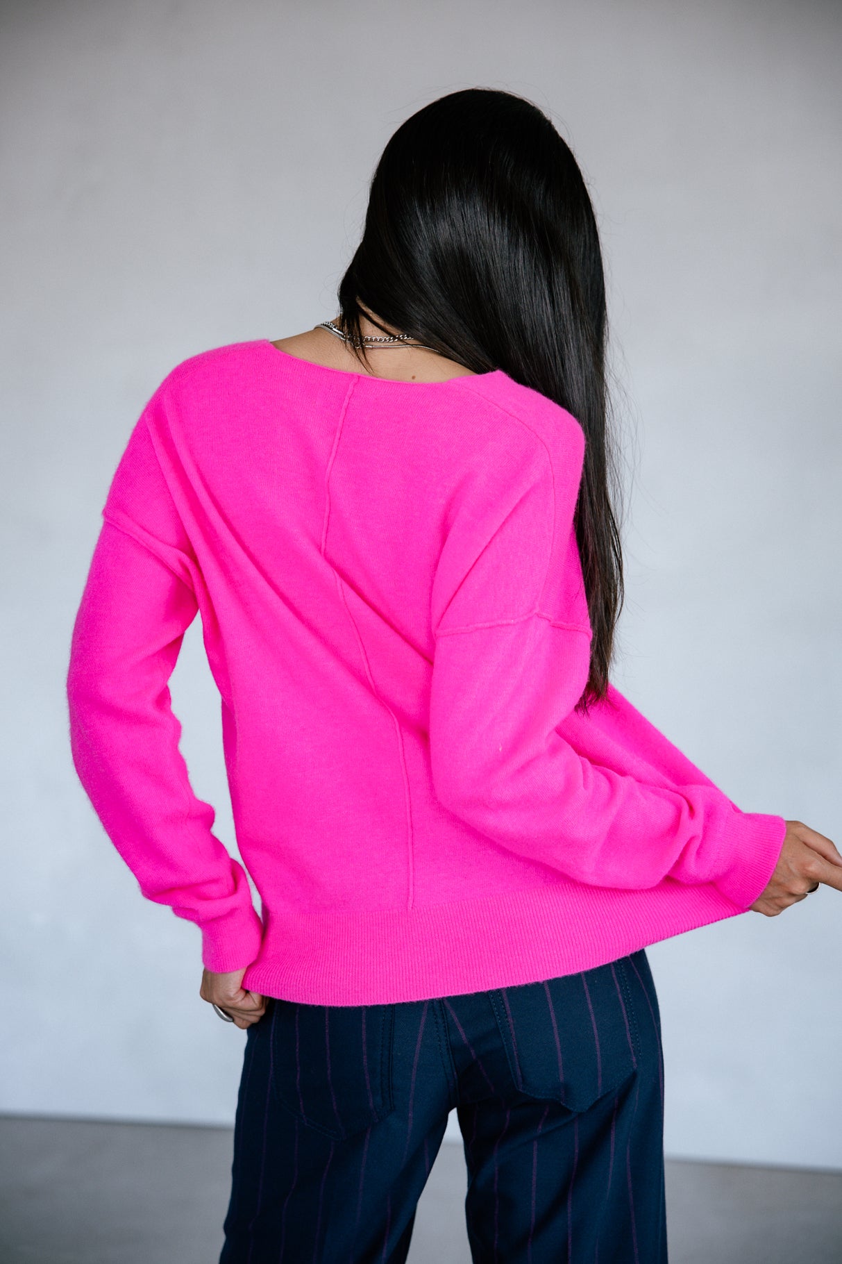 Pull laine & cachemire Femme Pram pink fluo | Freeman T. Porter