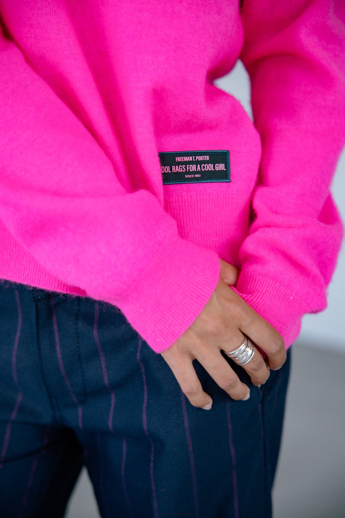 Pull laine & cachemire Femme Pram pink fluo | Freeman T. Porter