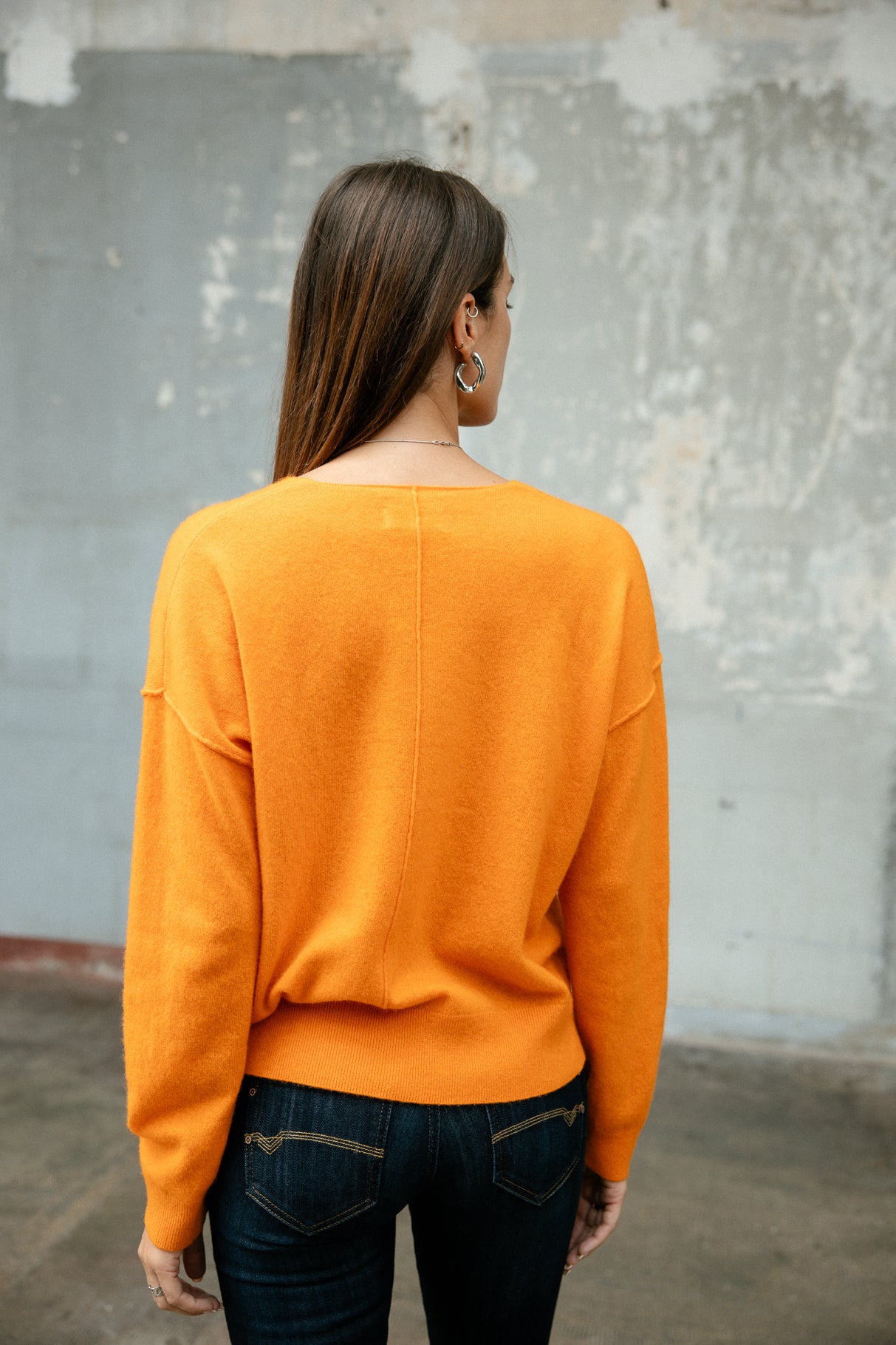 Pull laine & cachemire Femme Pram orange peel | Freeman T. Porter
