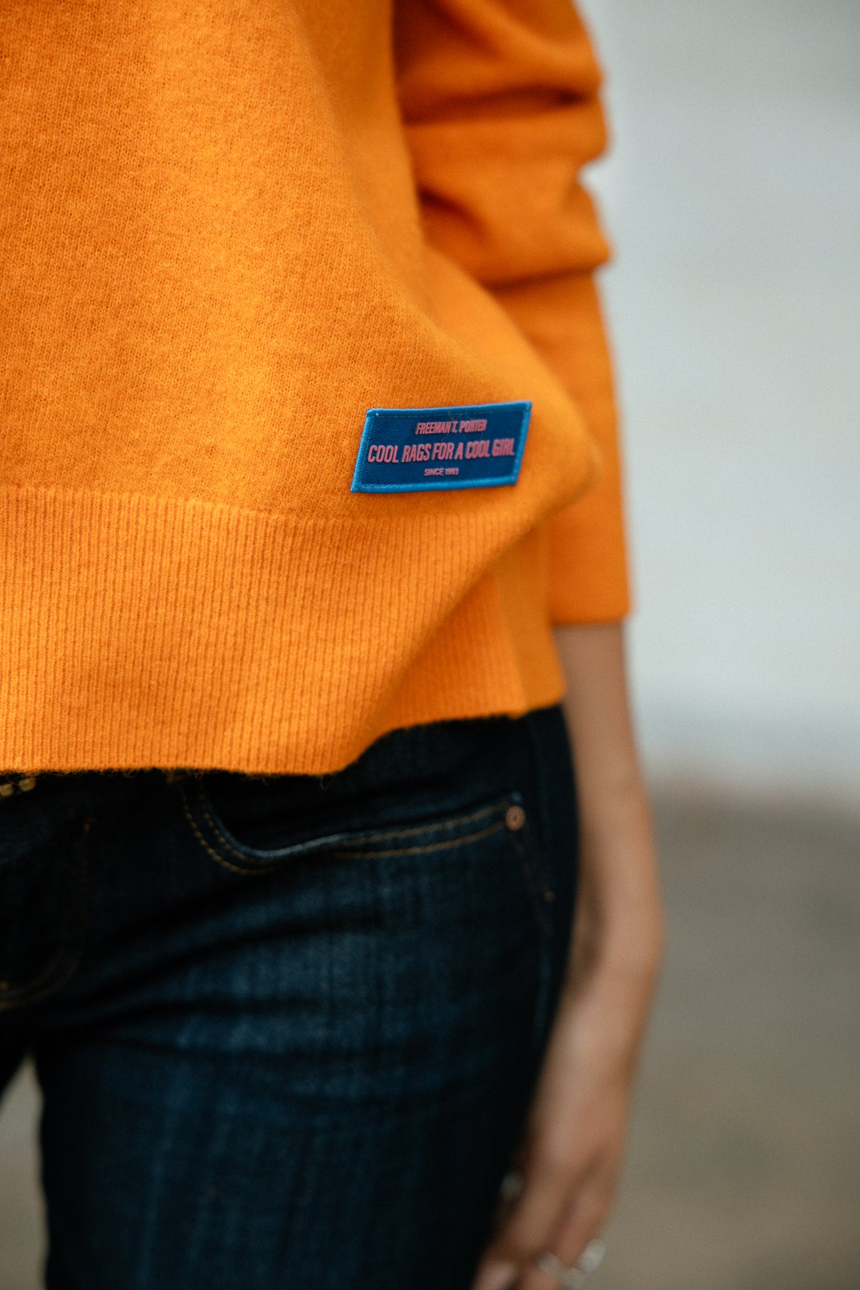 Pull laine & cachemire Femme Pram orange peel | Freeman T. Porter