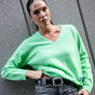 Pull laine & cachemire Femme Pram neon green | Freeman T. Porter