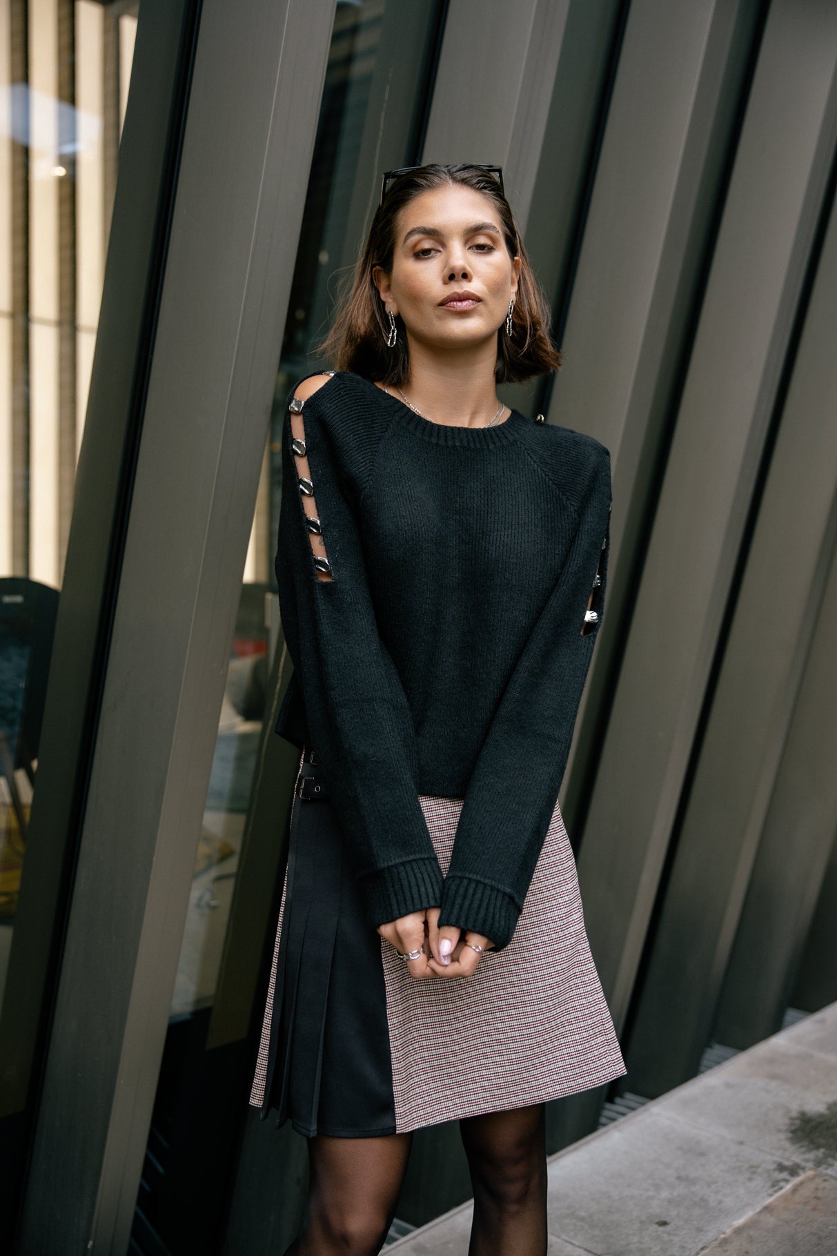 Pull manches fantaisie Femme Perline black | Freeman T. Porter