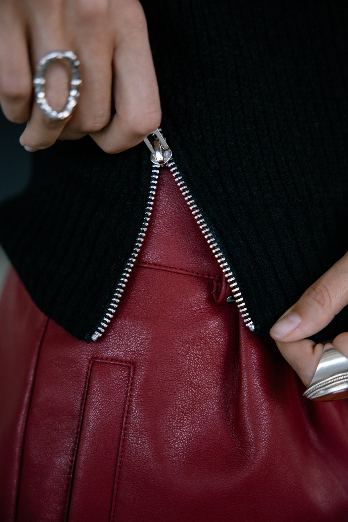 Pull zippé coté Femme Pelosa Zip black | Freeman T. Porter