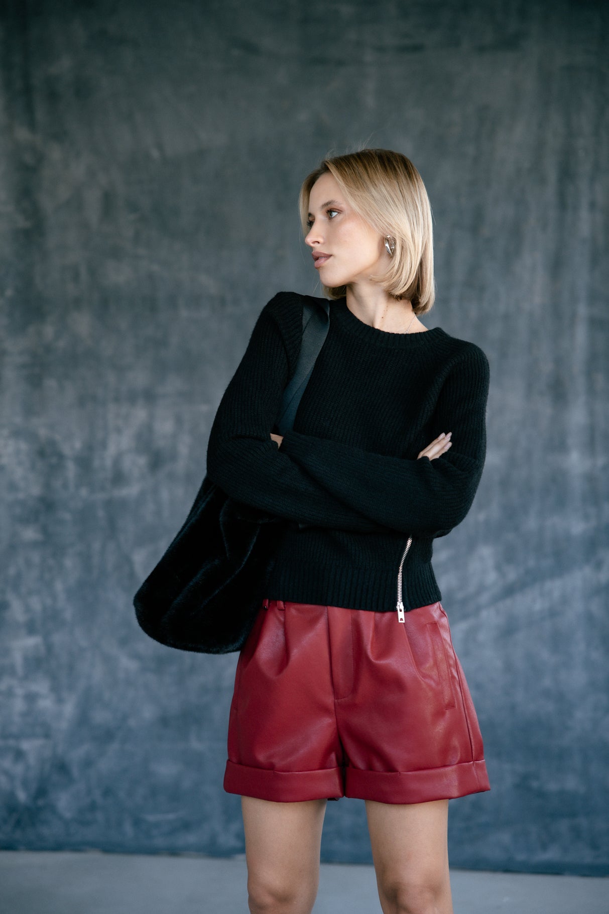 Pull zippé coté Femme Pelosa Zip black | Freeman T. Porter