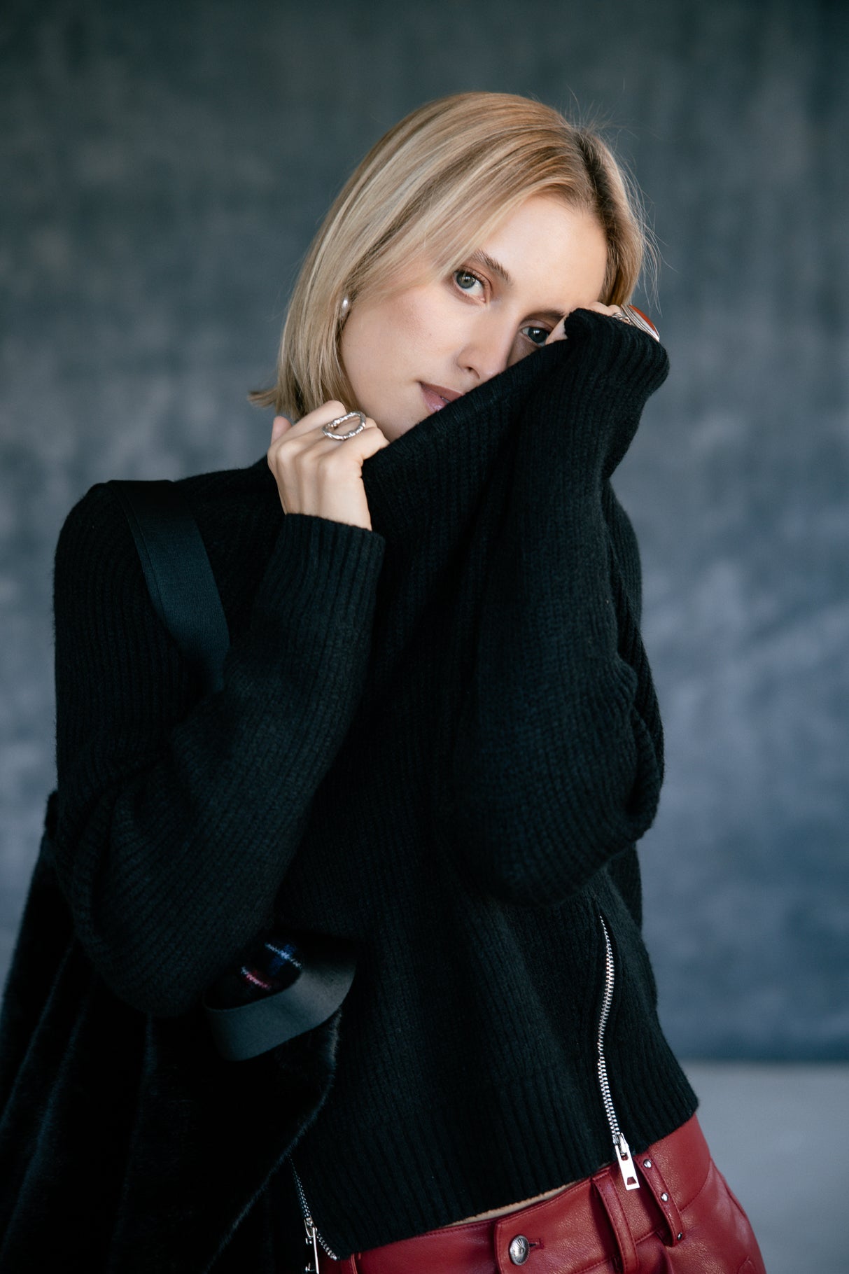 Pull zippé coté Femme Pelosa Zip black | Freeman T. Porter