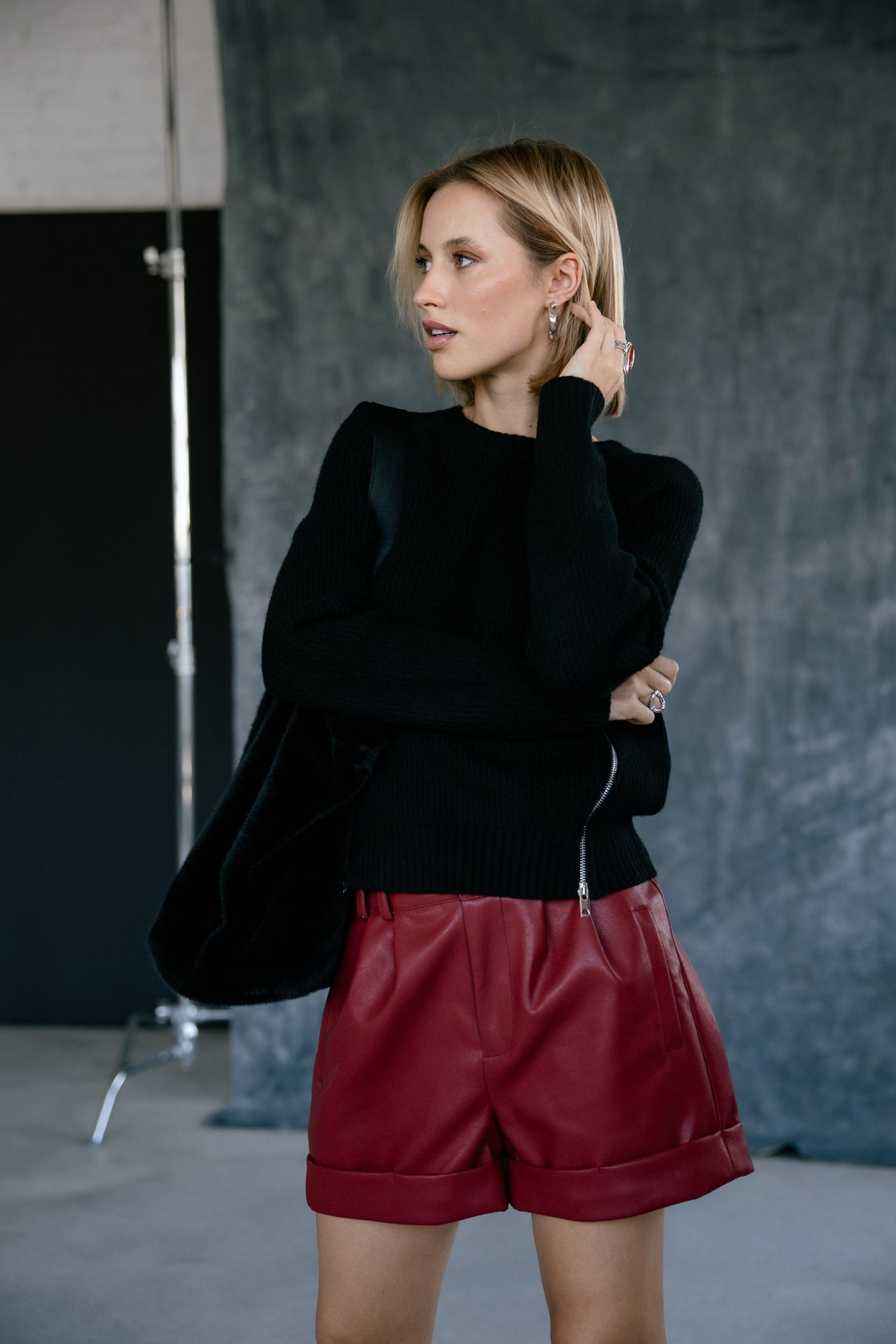 Pull zippé coté Femme Pelosa Zip black | Freeman T. Porter