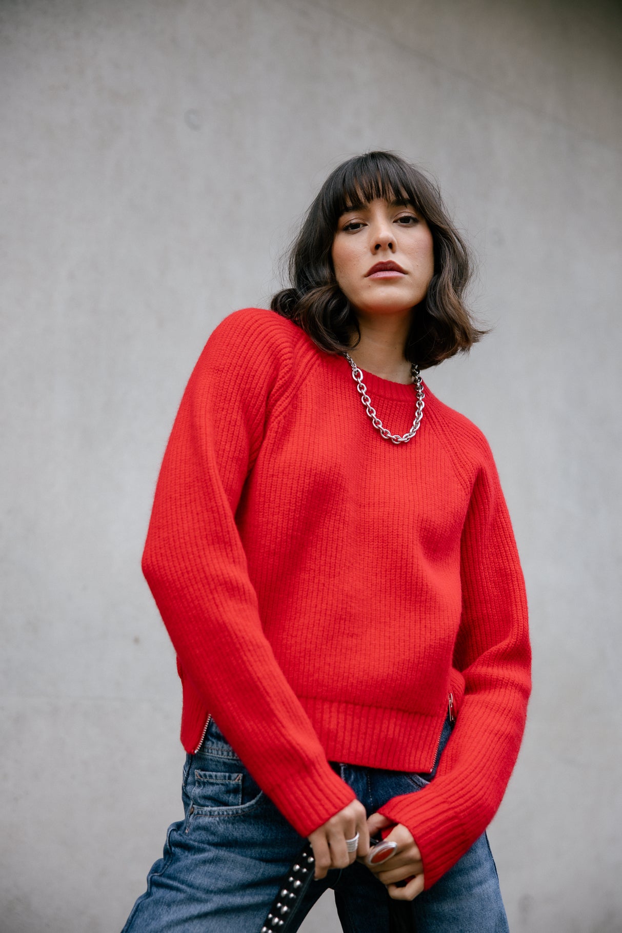 Pull zippé coté Femme Pelosa Zip goji berry | Freeman T. Porter
