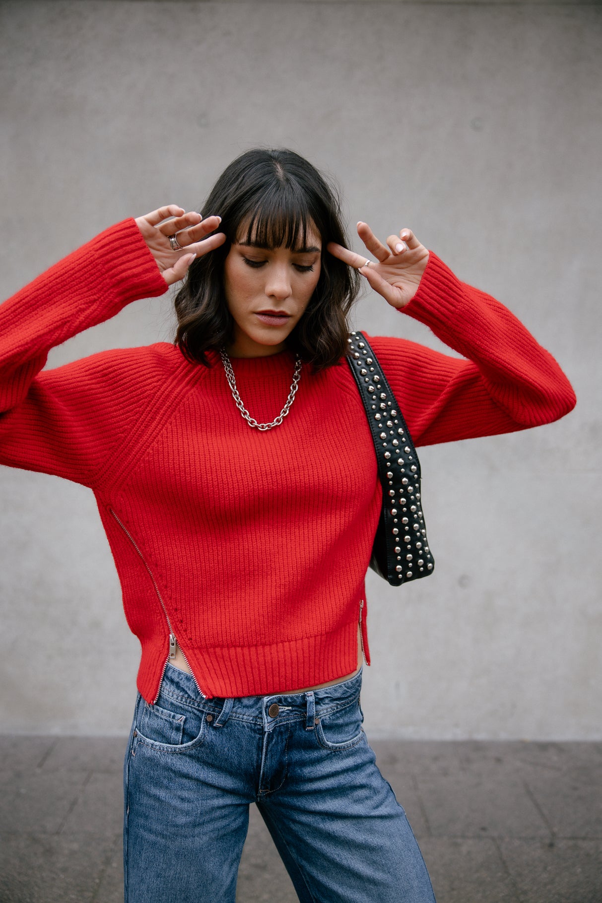 Pull zippé coté Femme Pelosa Zip goji berry | Freeman T. Porter