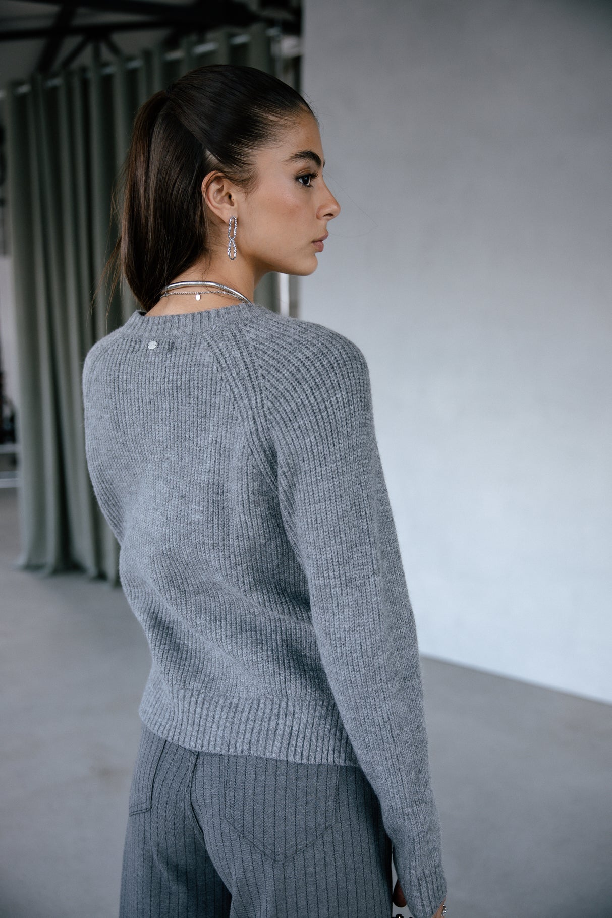 Pull zippé coté Frau Pelosa Zip medium grey | Freeman T. Porter