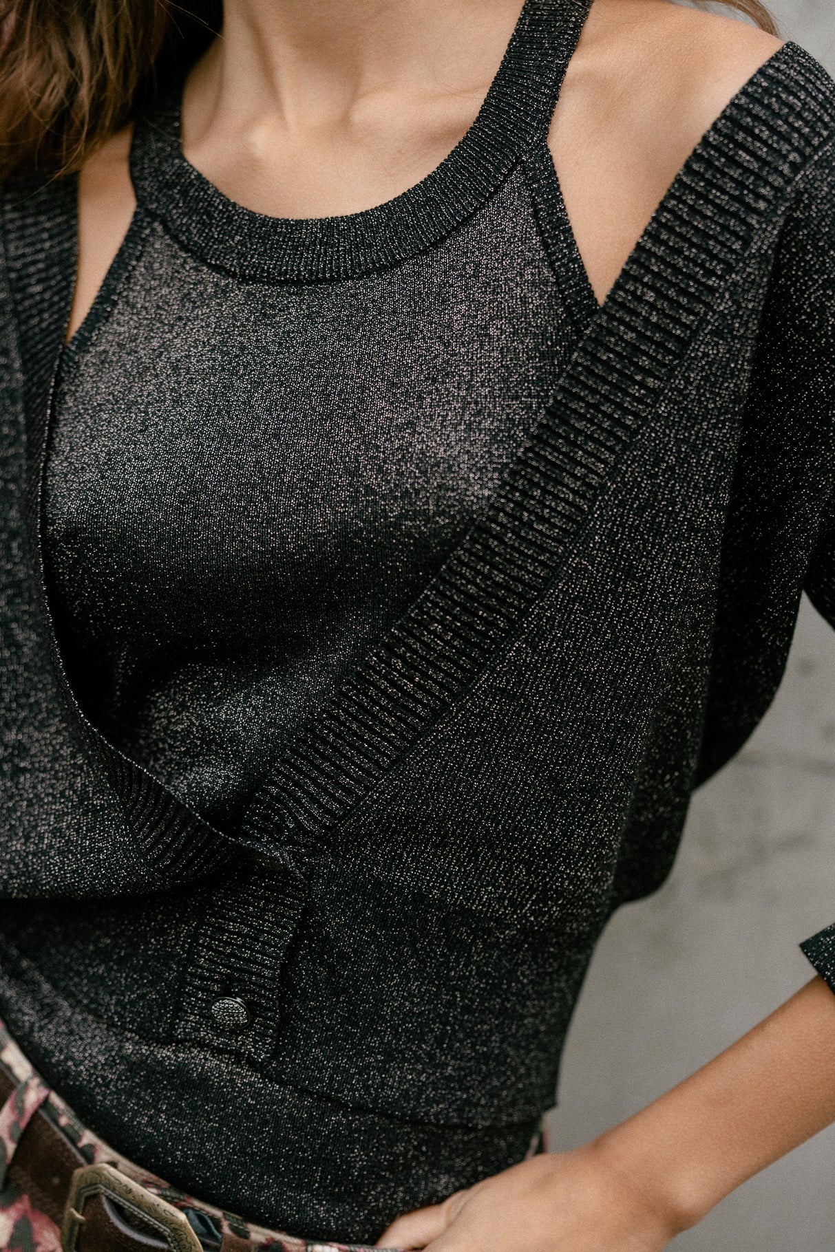 Twin Set Femme Praye Lurex black | Freeman T. Porter